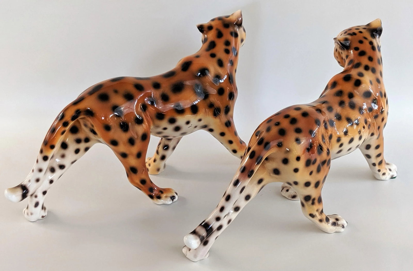 1970s Vintage Ceramic Cheetah Leopard Figurines - a Pair - 5