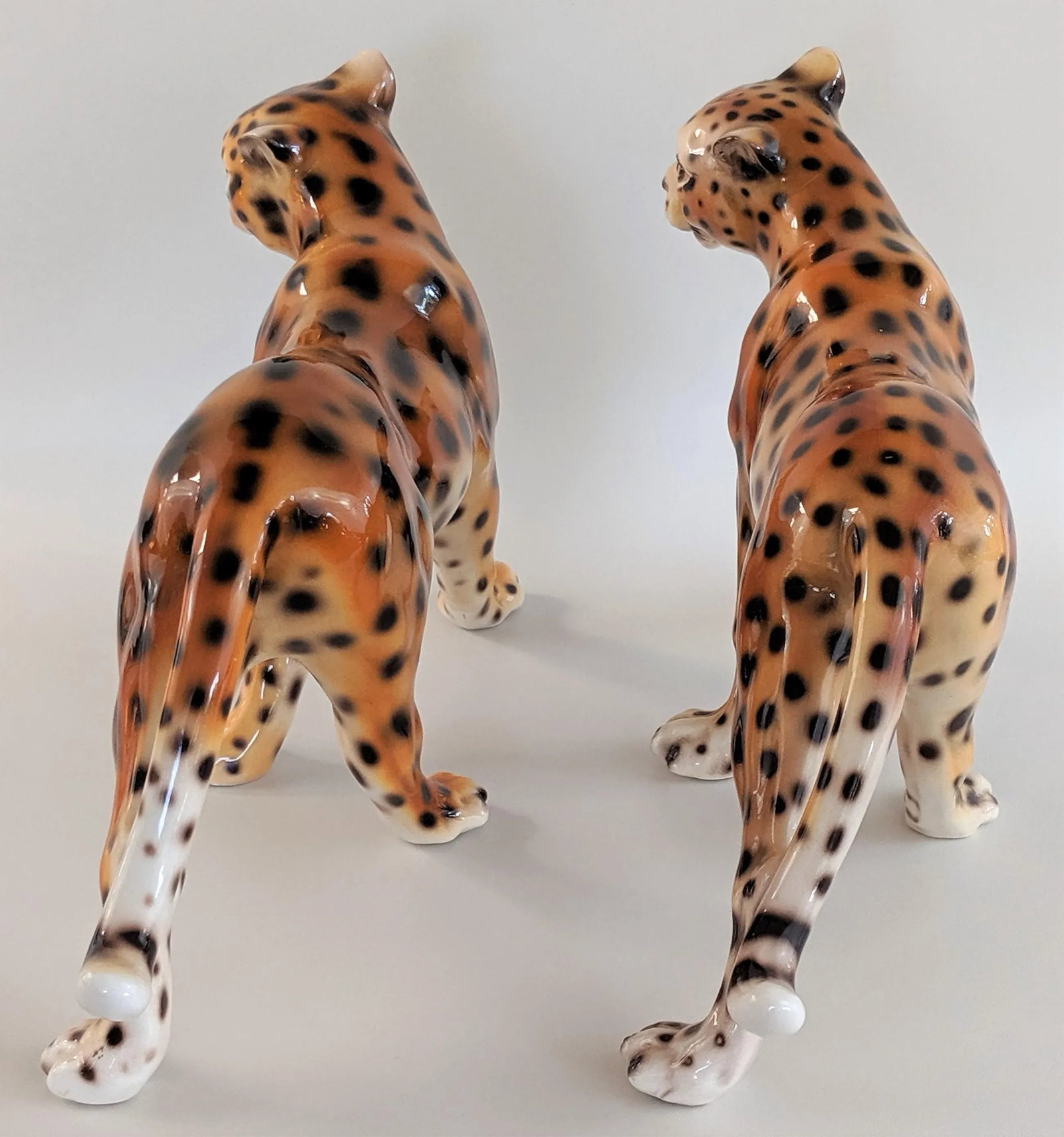 1970s Vintage Ceramic Cheetah Leopard Figurines - a Pair - 7