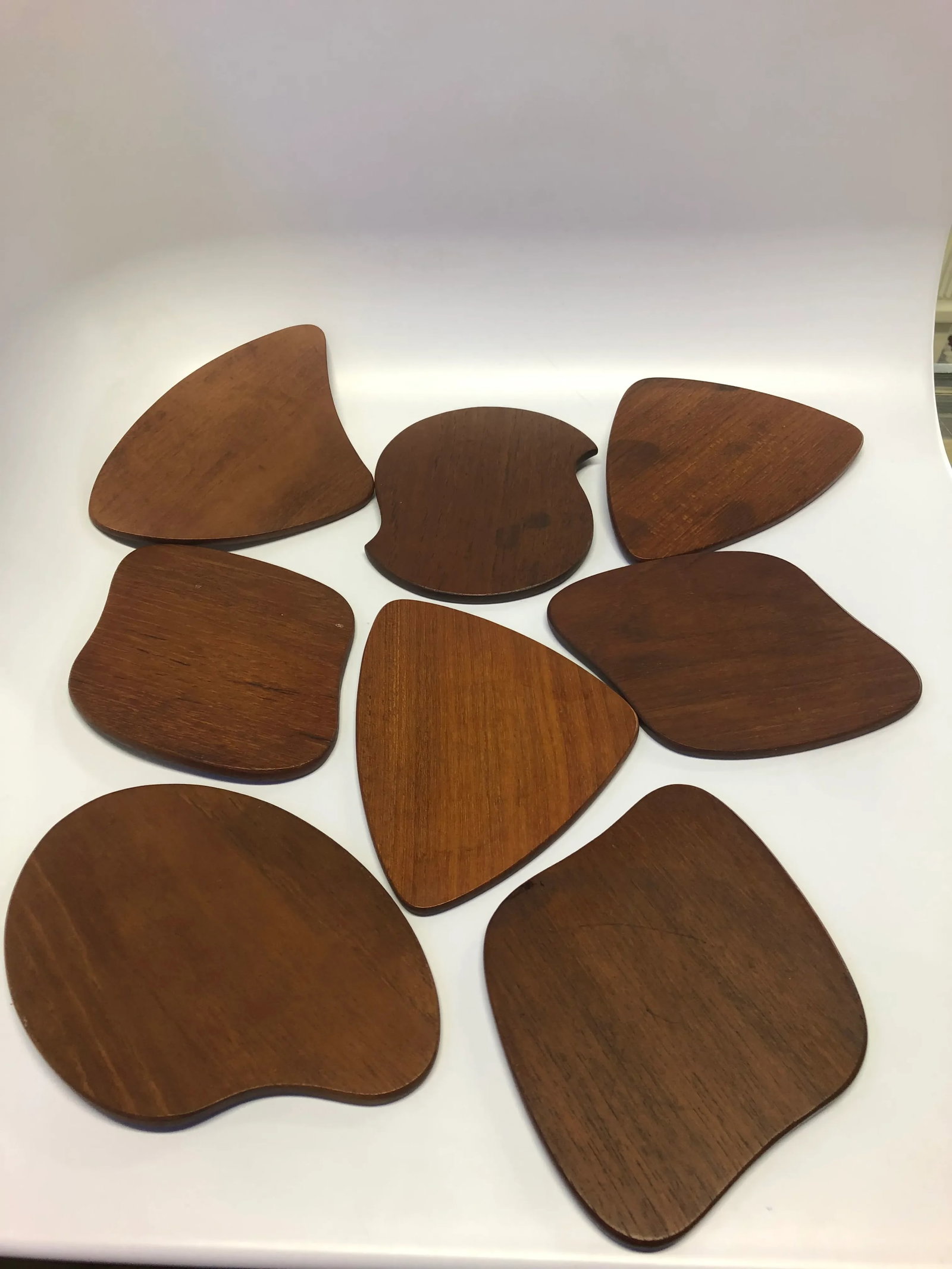 1960s Danish Teak Appetizer Plates - Set of 8 - 11