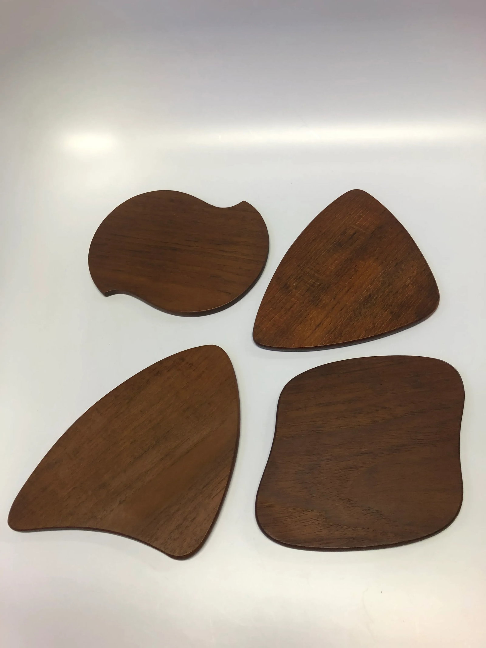 1960s Danish Teak Appetizer Plates - Set of 8 - 3
