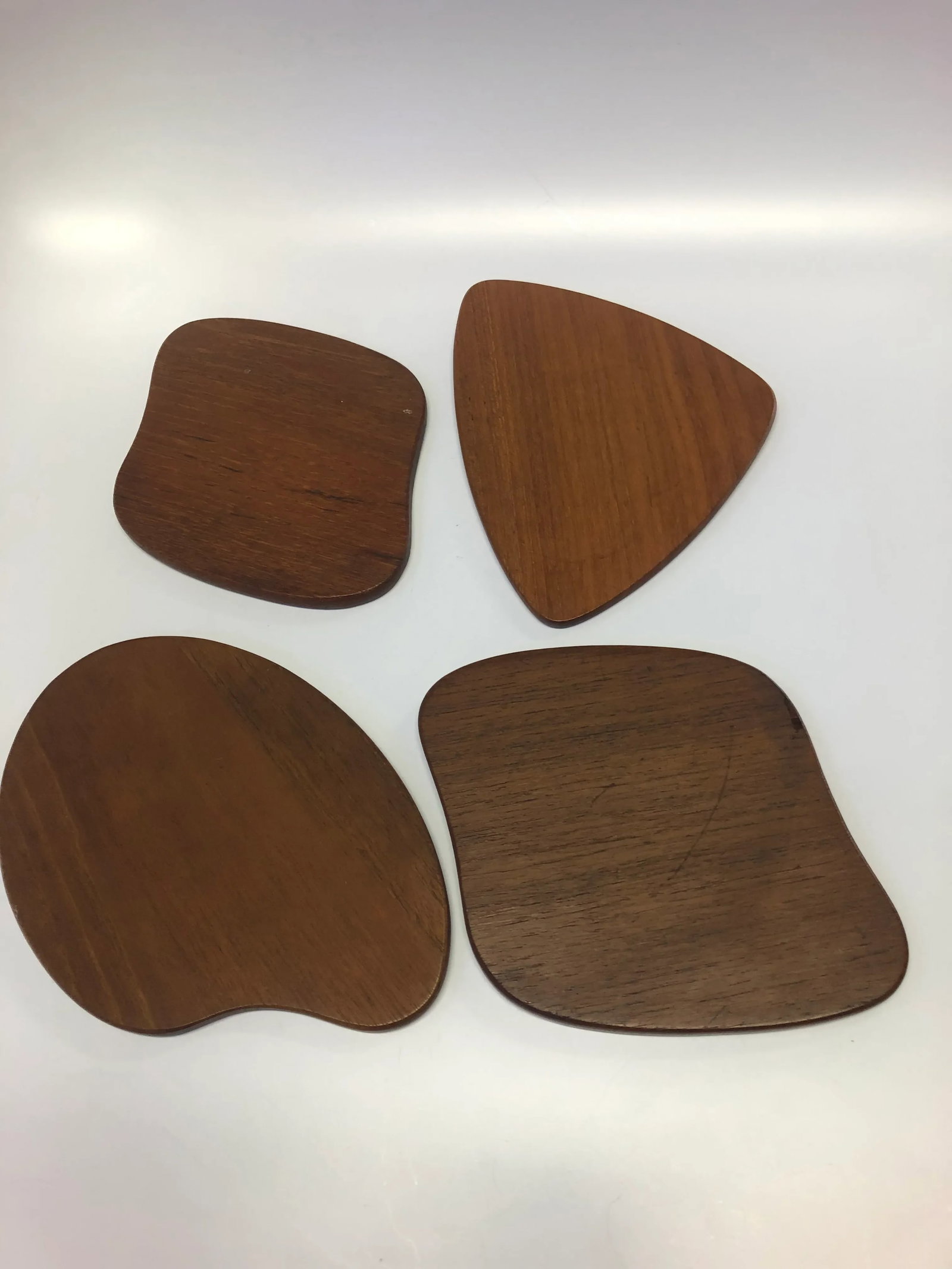 1960s Danish Teak Appetizer Plates - Set of 8 - 4