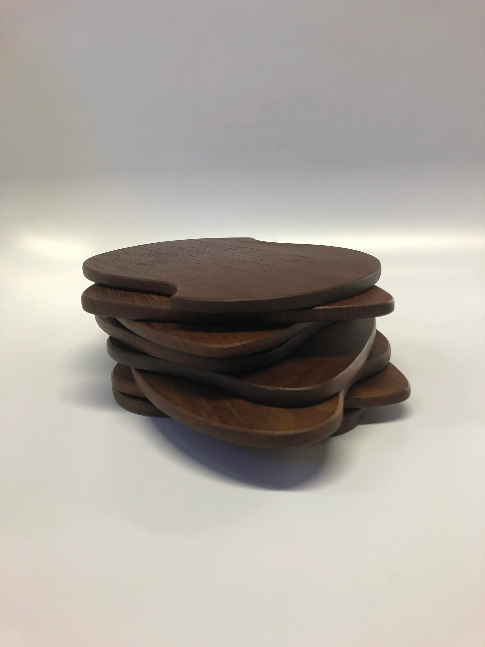 1960s Danish Teak Appetizer Plates - Set of 8 - 6