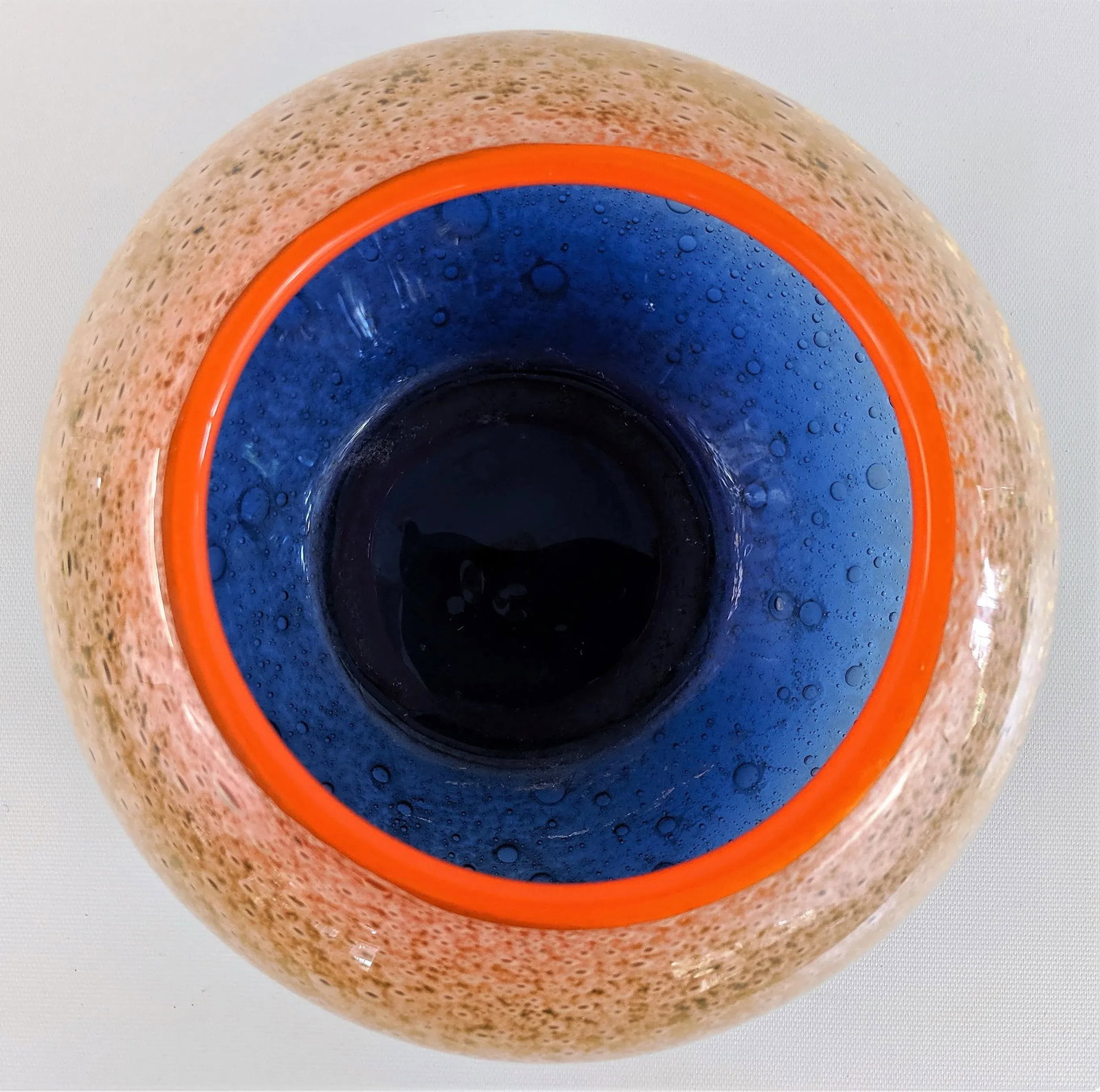 Benny Motzfeldt Art Glass Bubble Vase Norway Mid Century Modern - 4