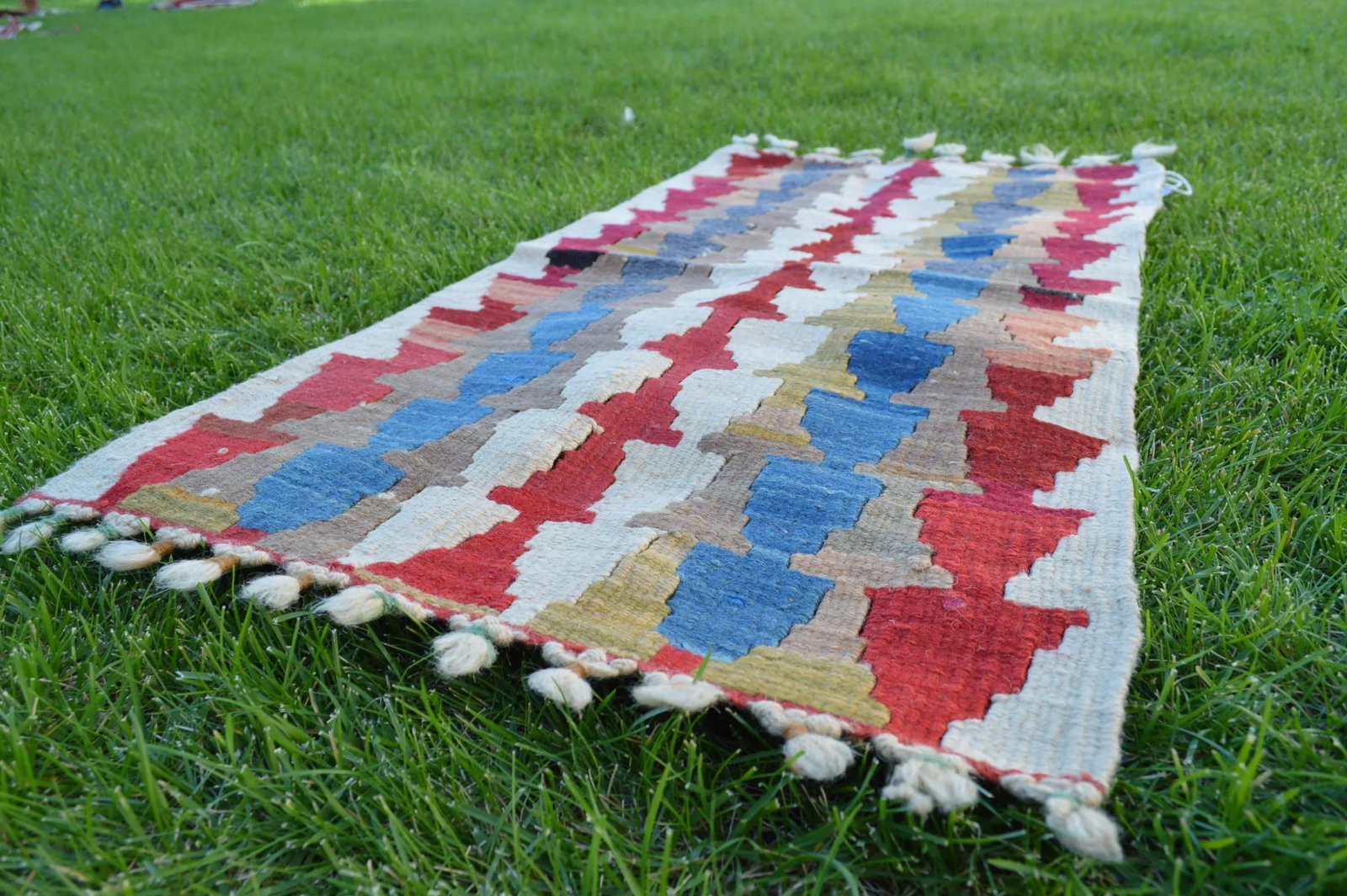 1970s Tribal Blue Handmade Cappadocia Rug - 6