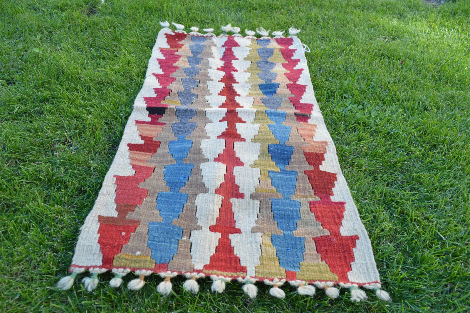 1970s Tribal Blue Handmade Cappadocia Rug - 9