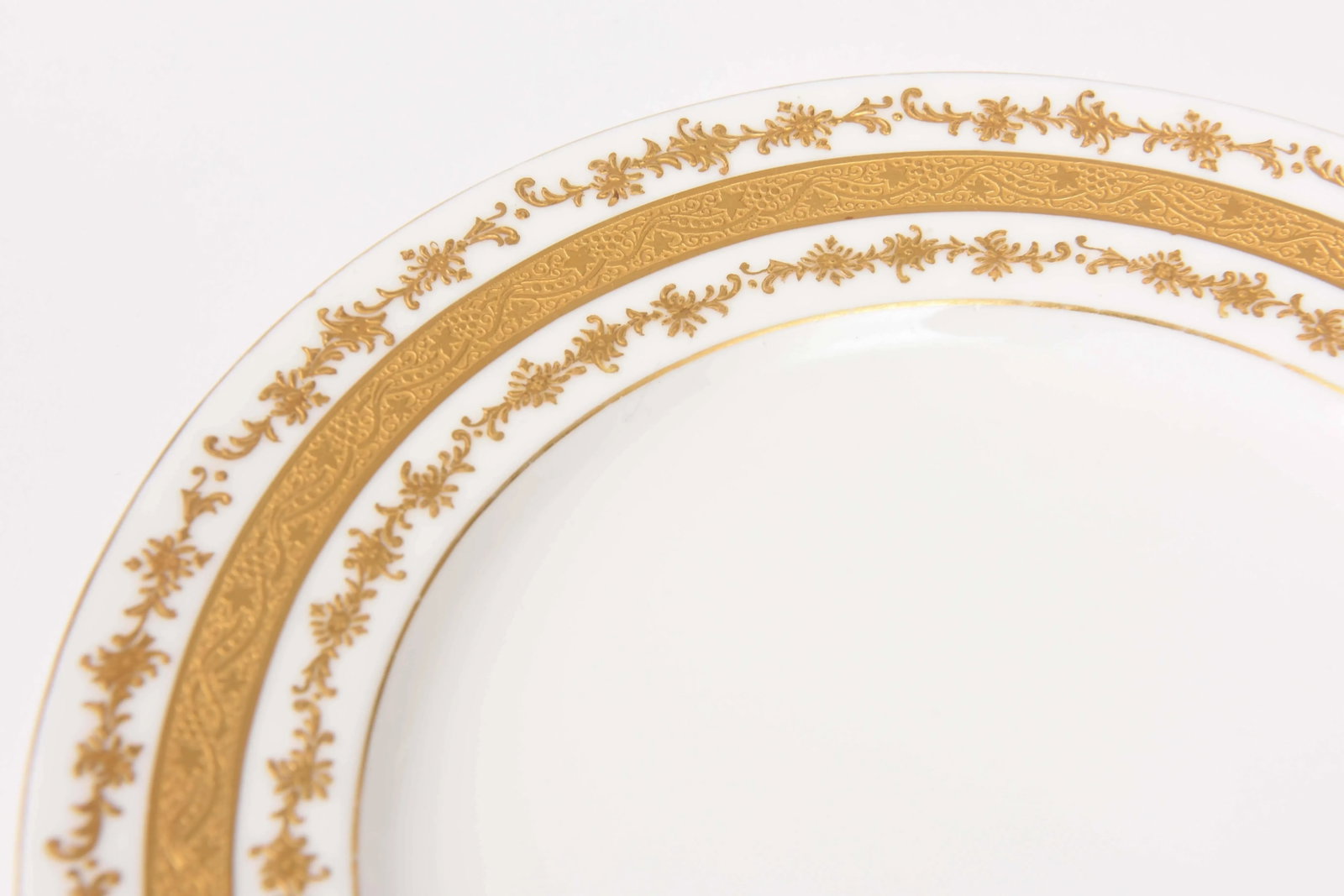 Six (6) Custom Tiffany Antique English Gilt Dessert Plates - 2