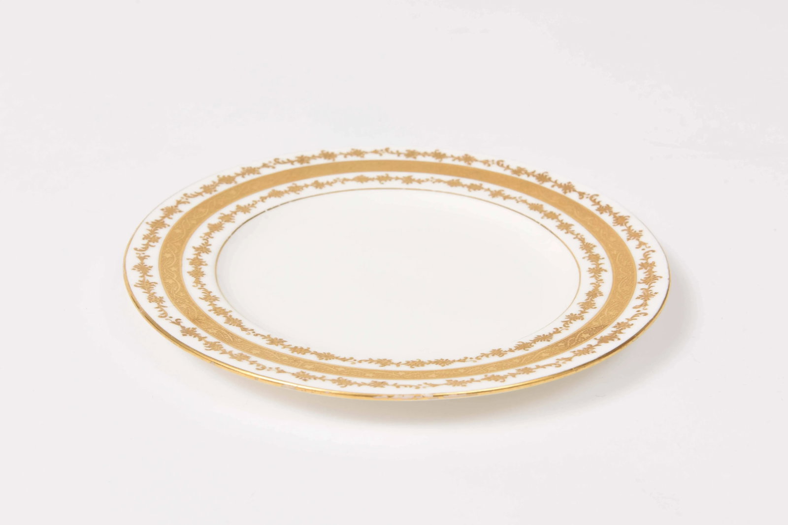 Six (6) Custom Tiffany Antique English Gilt Dessert Plates - 5