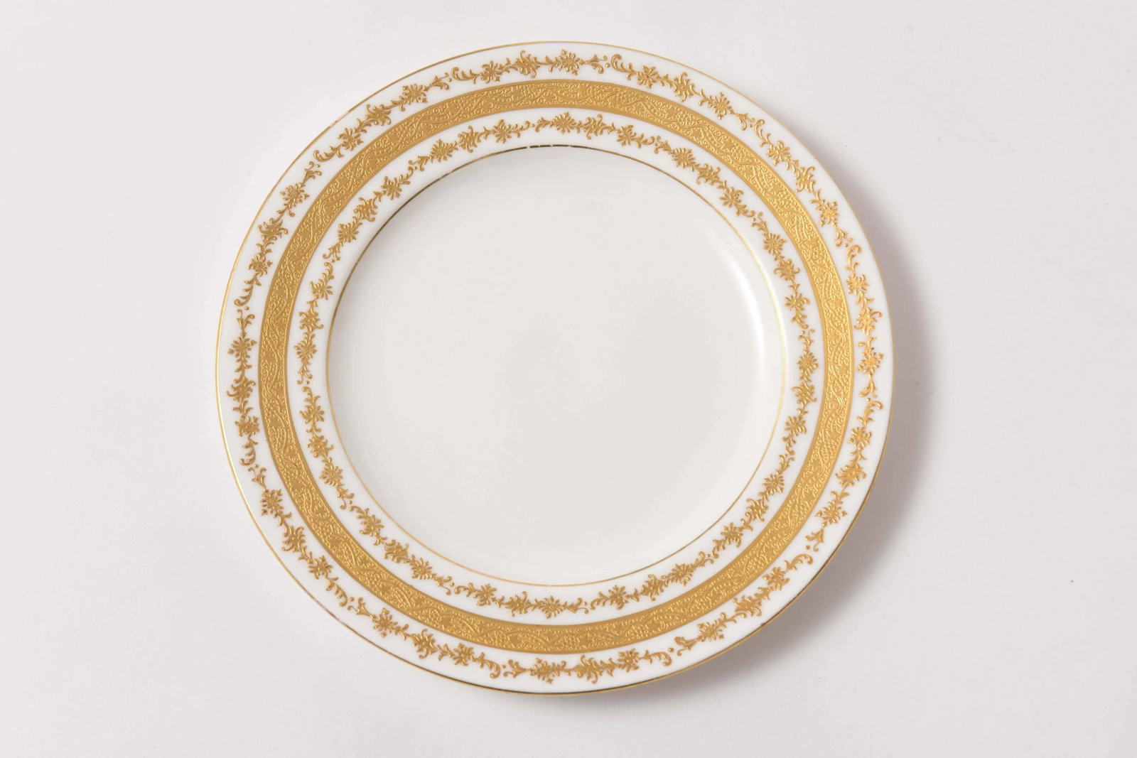 Six (6) Custom Tiffany Antique English Gilt Dessert Plates - 7