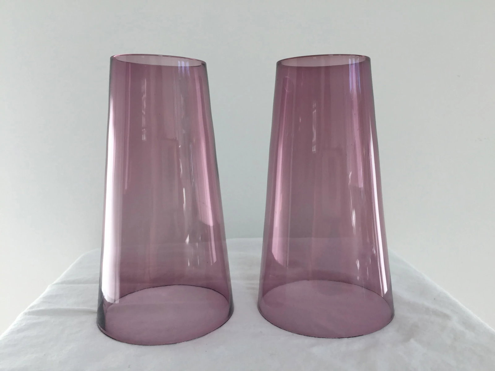 1970s Swedish Modern Glass and Brass Candle Holder - a Pair - 9