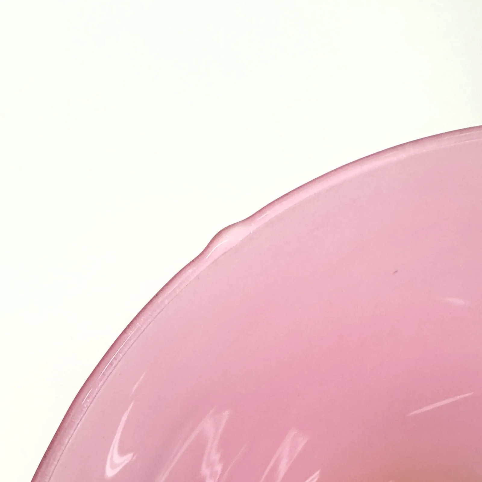 Large 1980s Color Blocked Frosted Glass Serving Bowl - 4