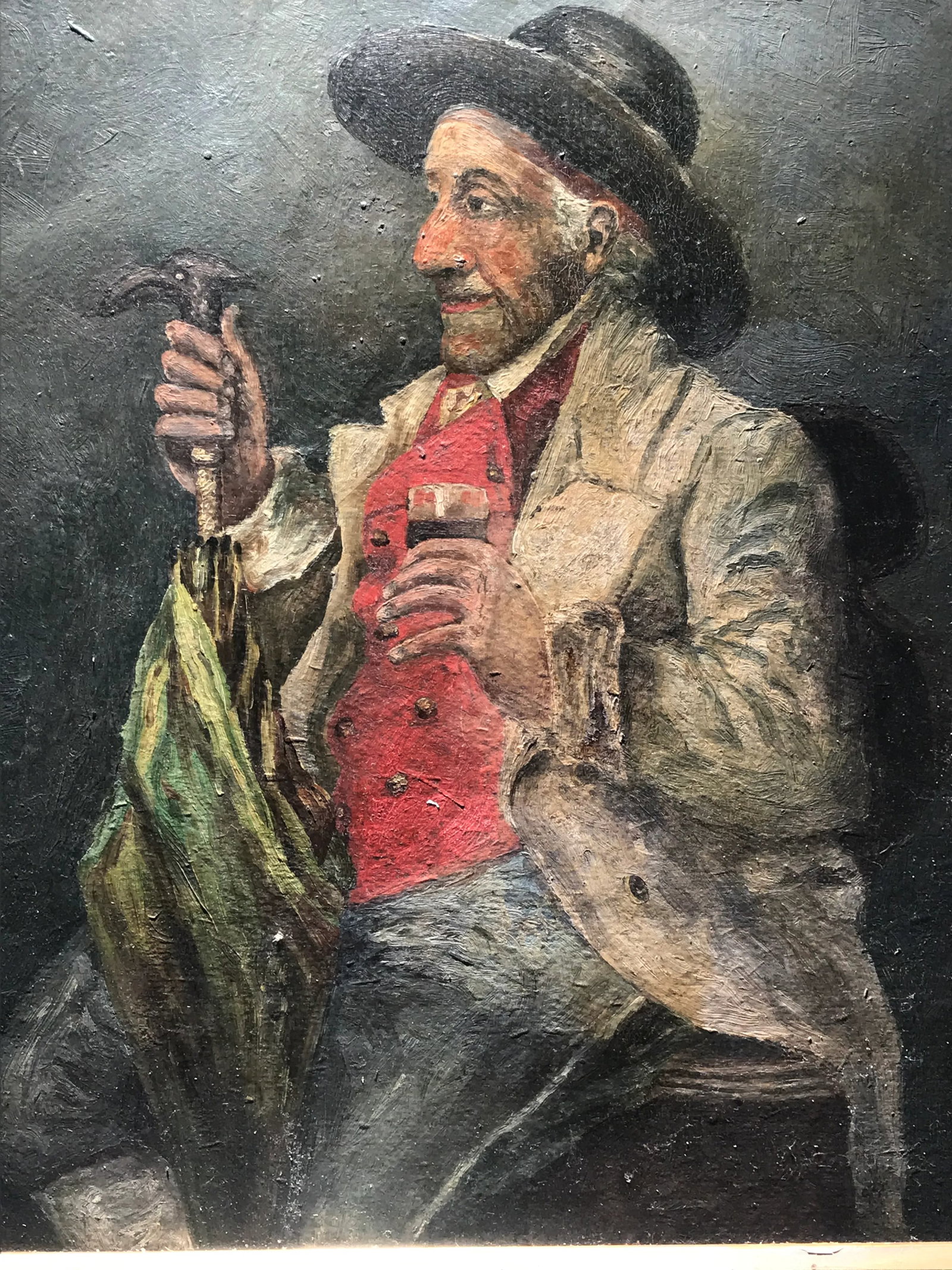 Late 19th Century Antique Framed Portrait Oil Painting - 3
