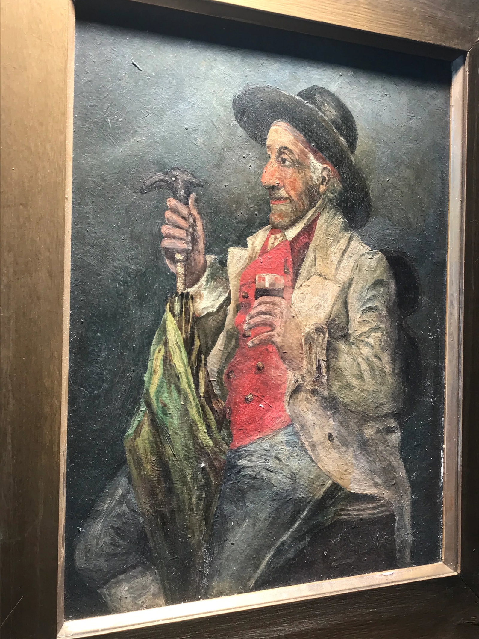 Late 19th Century Antique Framed Portrait Oil Painting - 7