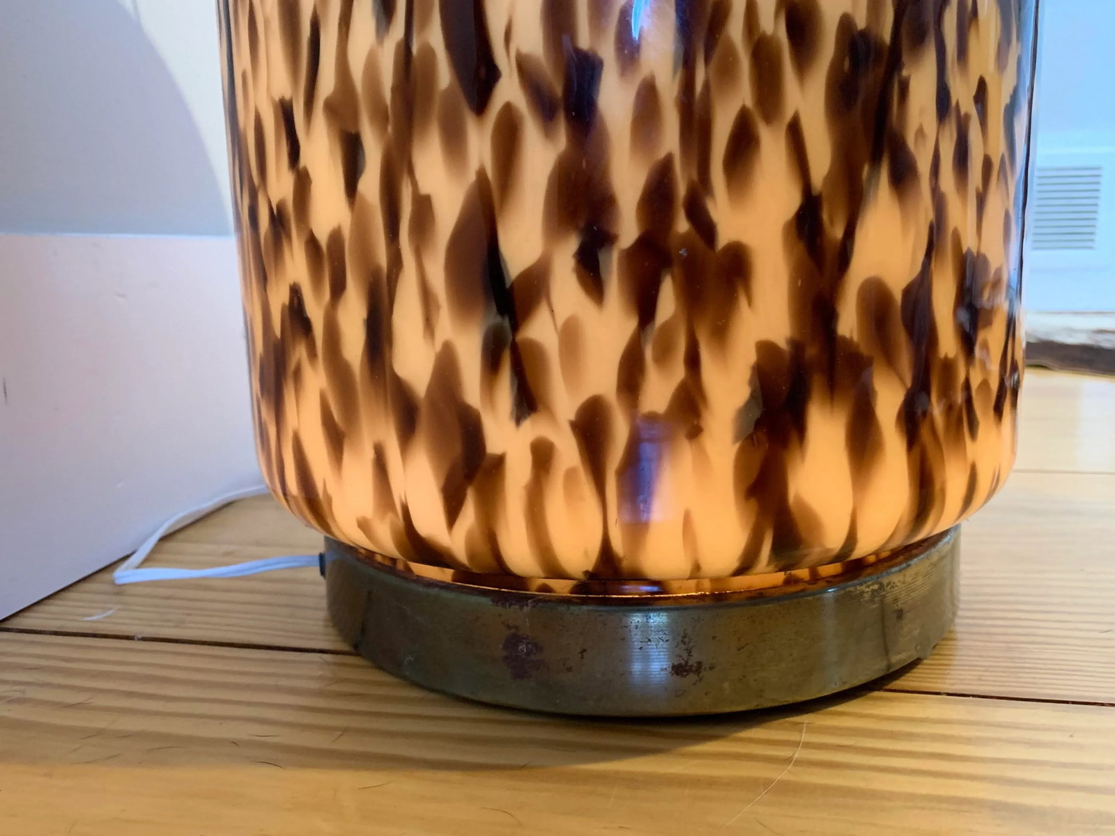 Mid-Century Italian Murano Leopard Pattern Glass Table Lamp - 5