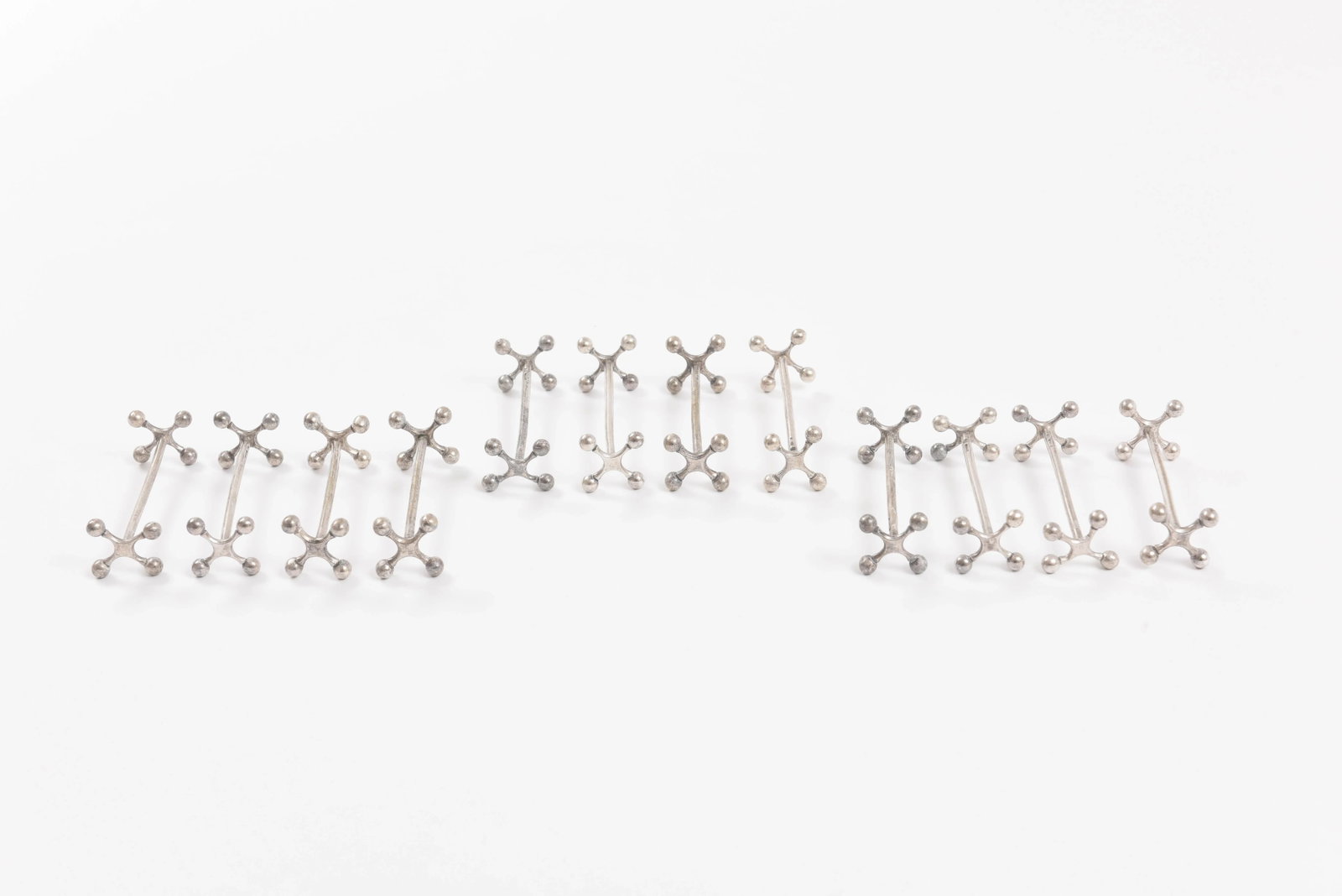 11 Christofle Knive Rests, Silver Plated Hand Chased Details - 2