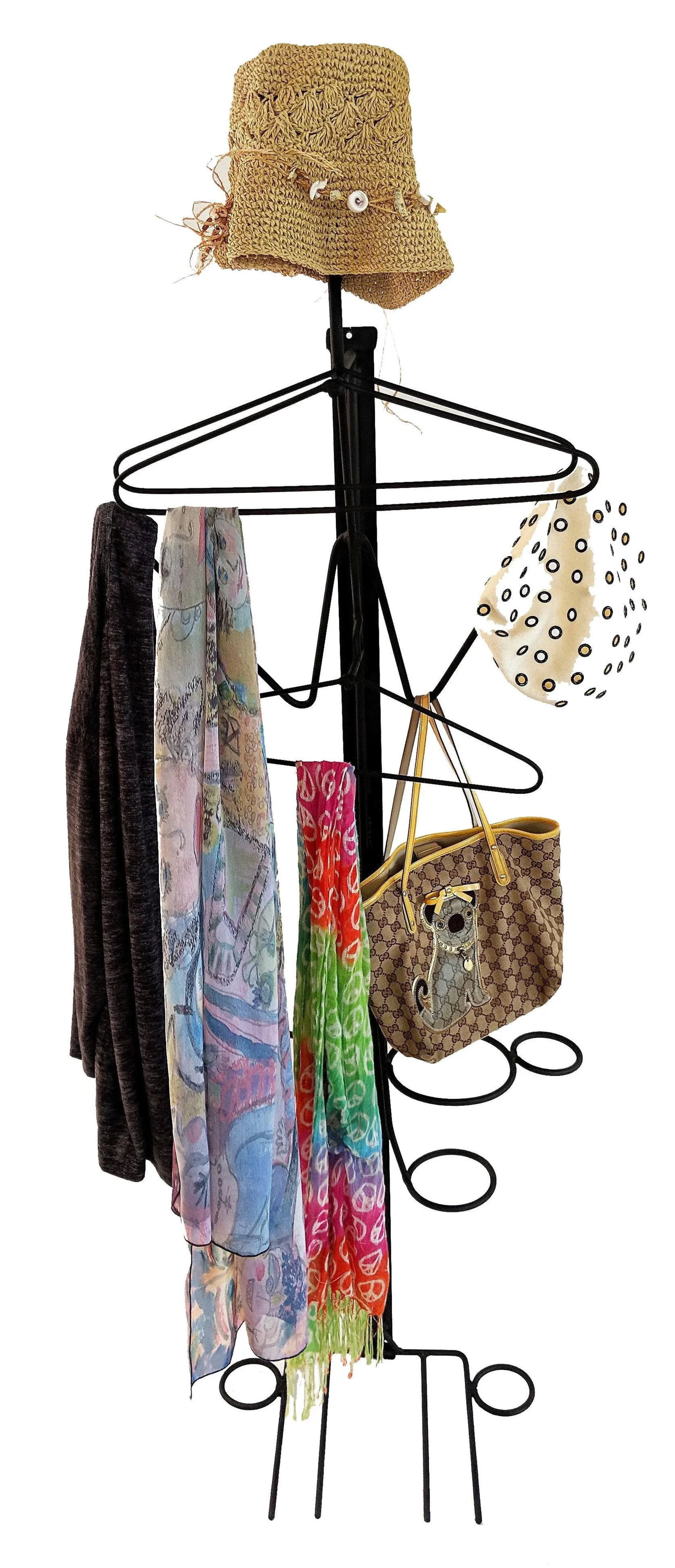 1960s Mid-Century Modern Metal Entry Hall Tree Coat Rack - 2