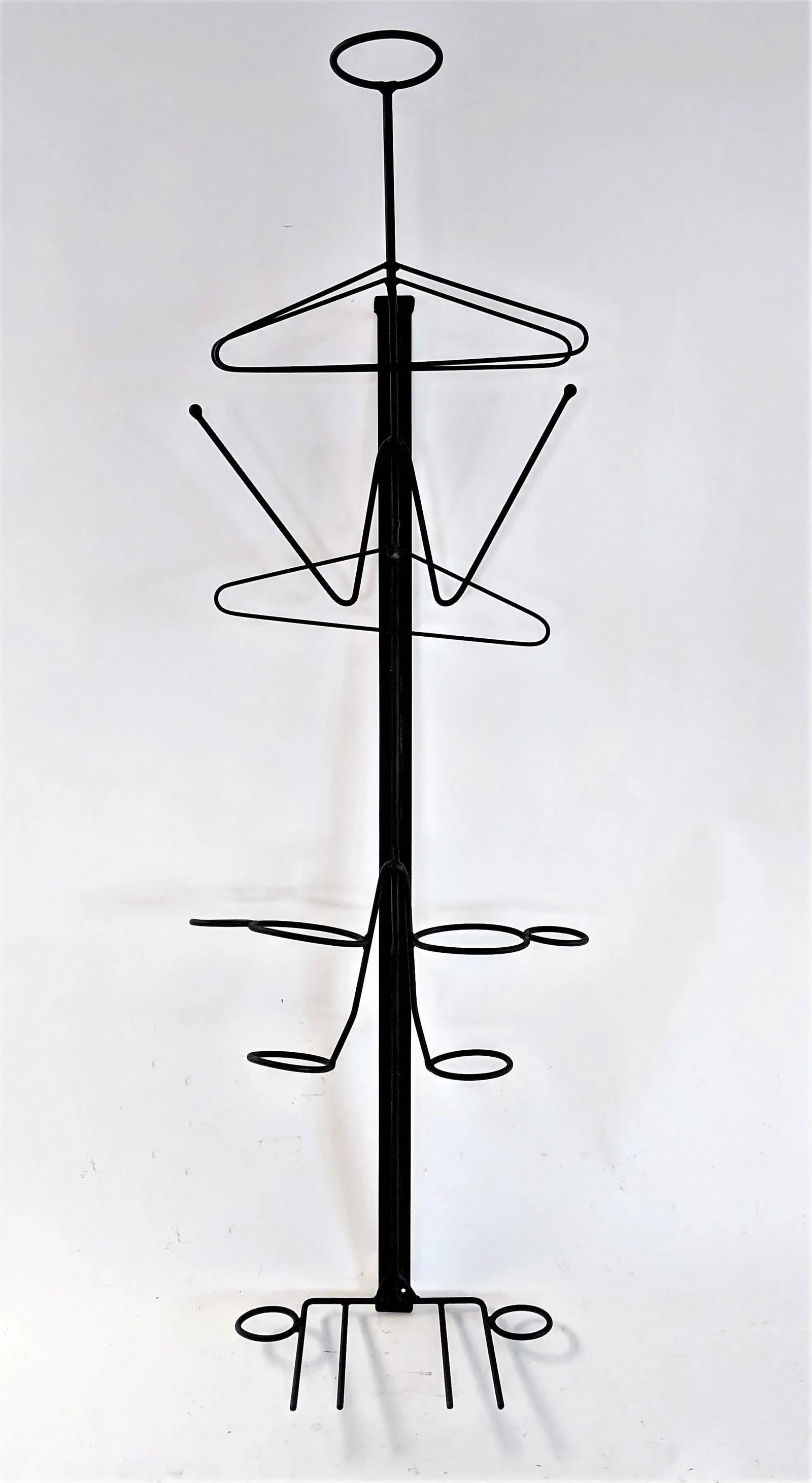 1960s Mid-Century Modern Metal Entry Hall Tree Coat Rack - 3