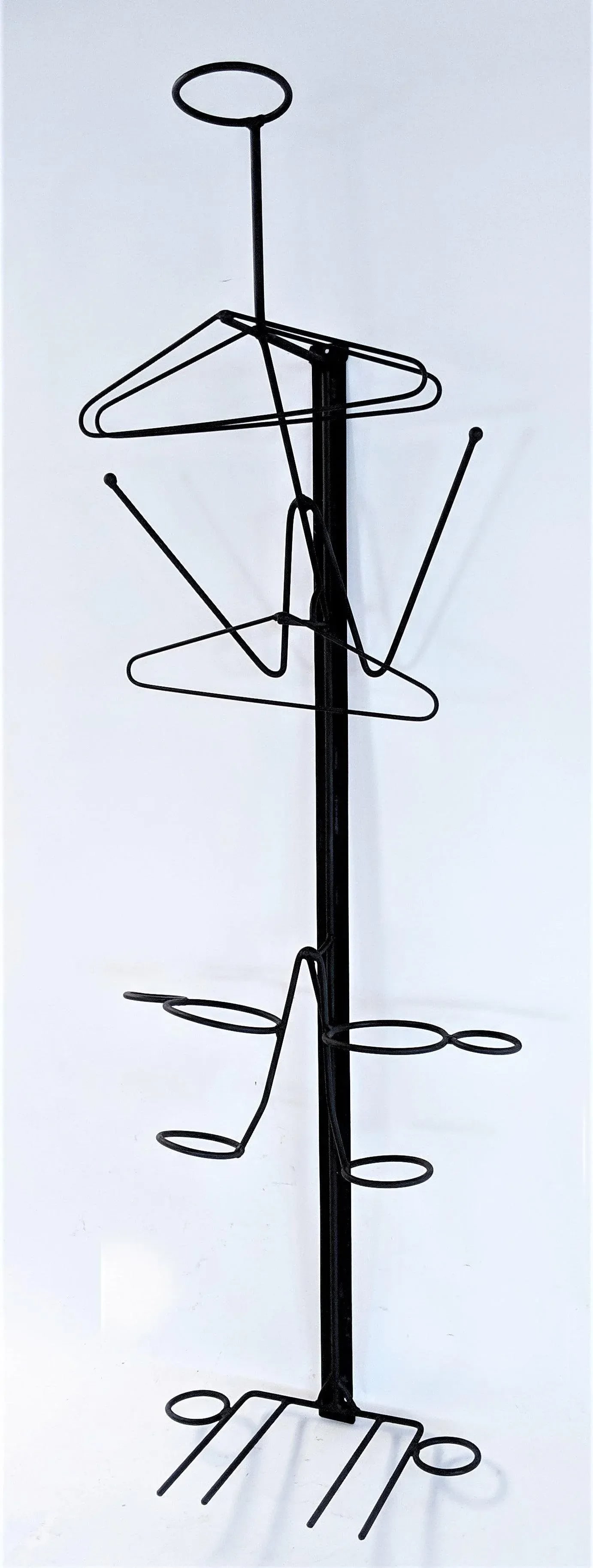 1960s Mid-Century Modern Metal Entry Hall Tree Coat Rack - 4