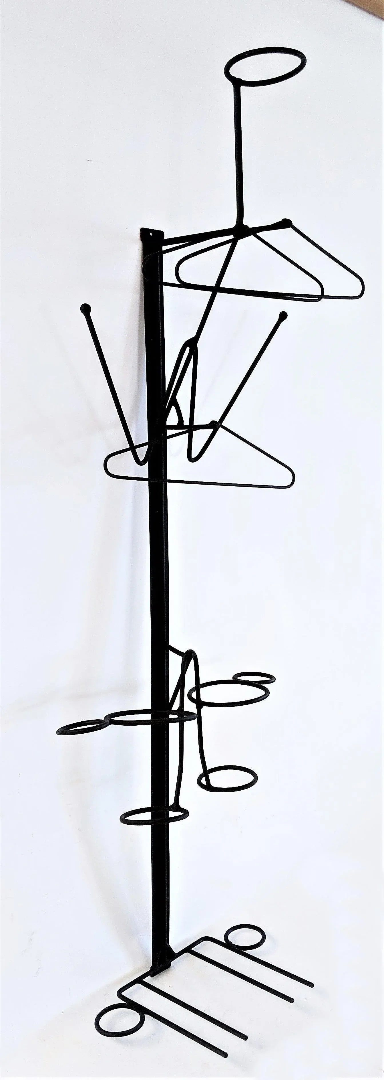 1960s Mid-Century Modern Metal Entry Hall Tree Coat Rack - 6