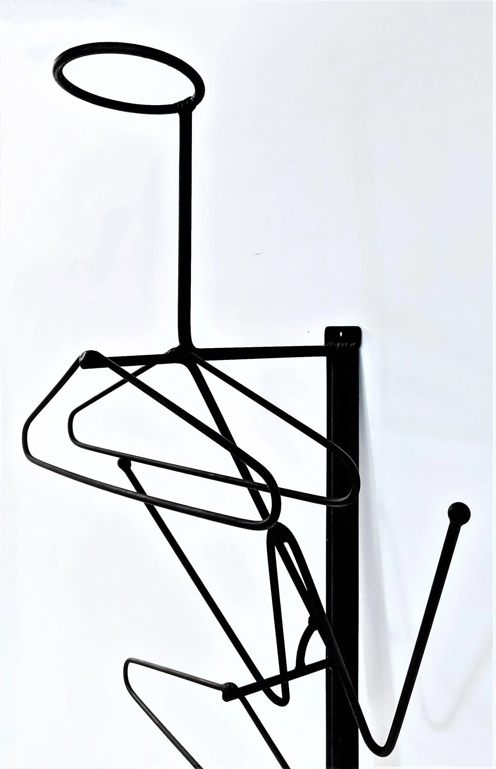 1960s Mid-Century Modern Metal Entry Hall Tree Coat Rack - 8