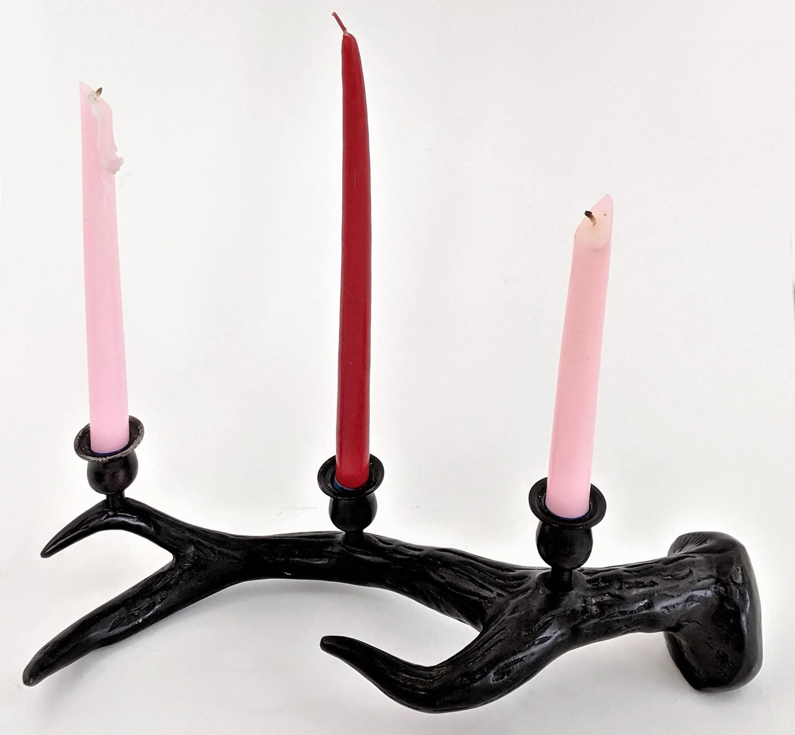 Neiman Marcus Metal Antlers Candle Holders - A Pair - 10