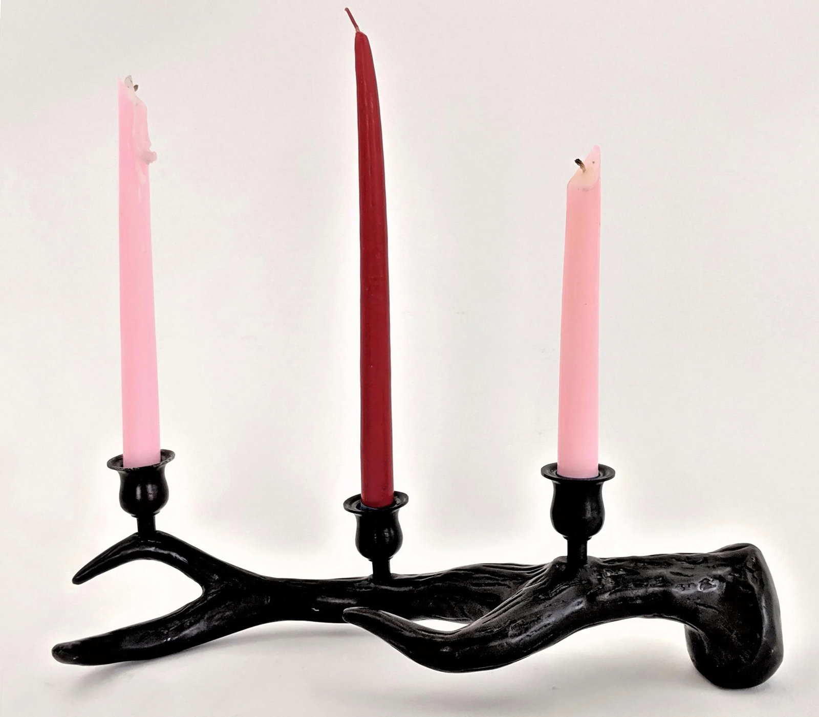 Neiman Marcus Metal Antlers Candle Holders - A Pair - 8