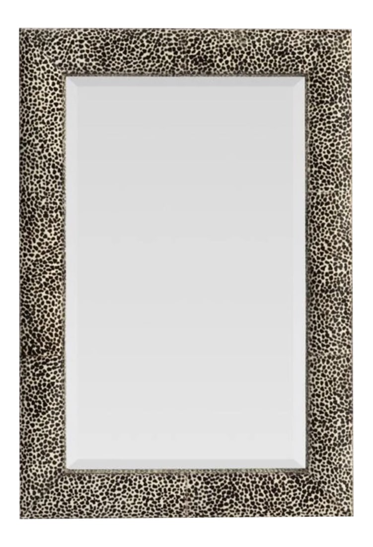 Made Goods Modern Cheetah Print Upholstered Schae Wall Mirror (1 of 5)