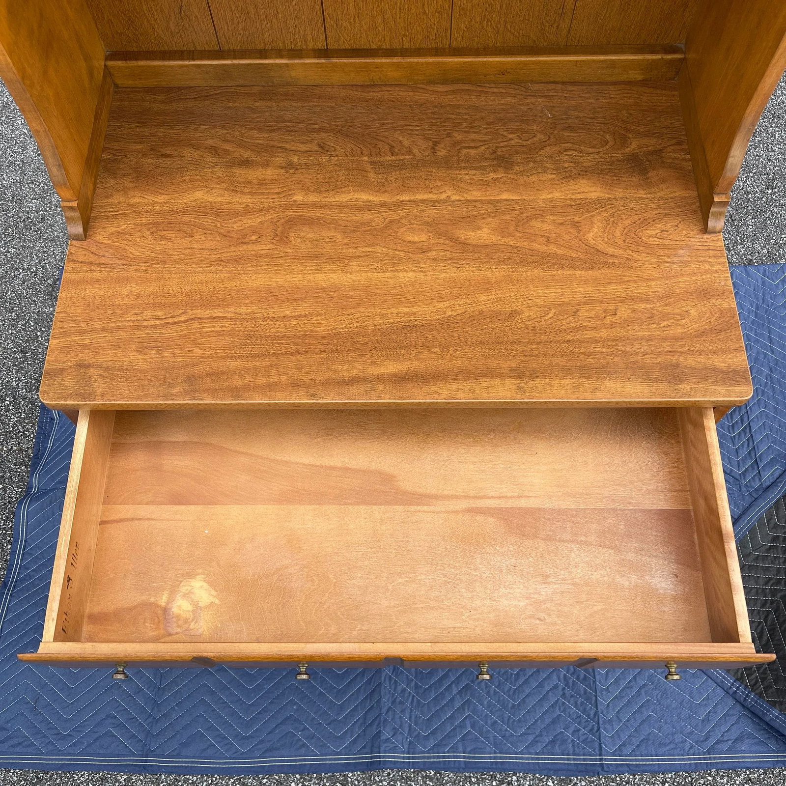 1970s Ethan Allen Heirloom Nutmeg Maple Custom Room Plan 2 Piece Shutter Door Bookcase Unit (10-4511 - 5