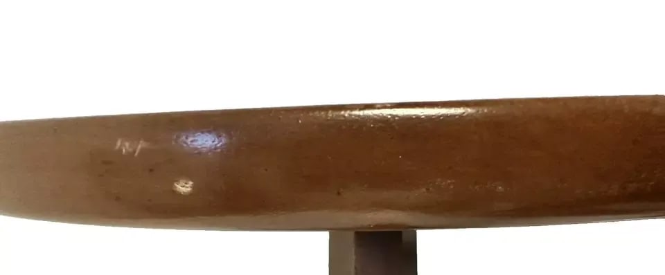 1970s Vintage Kittinger Furniture Round Wood Pedestal Table Pattern T252 - 7