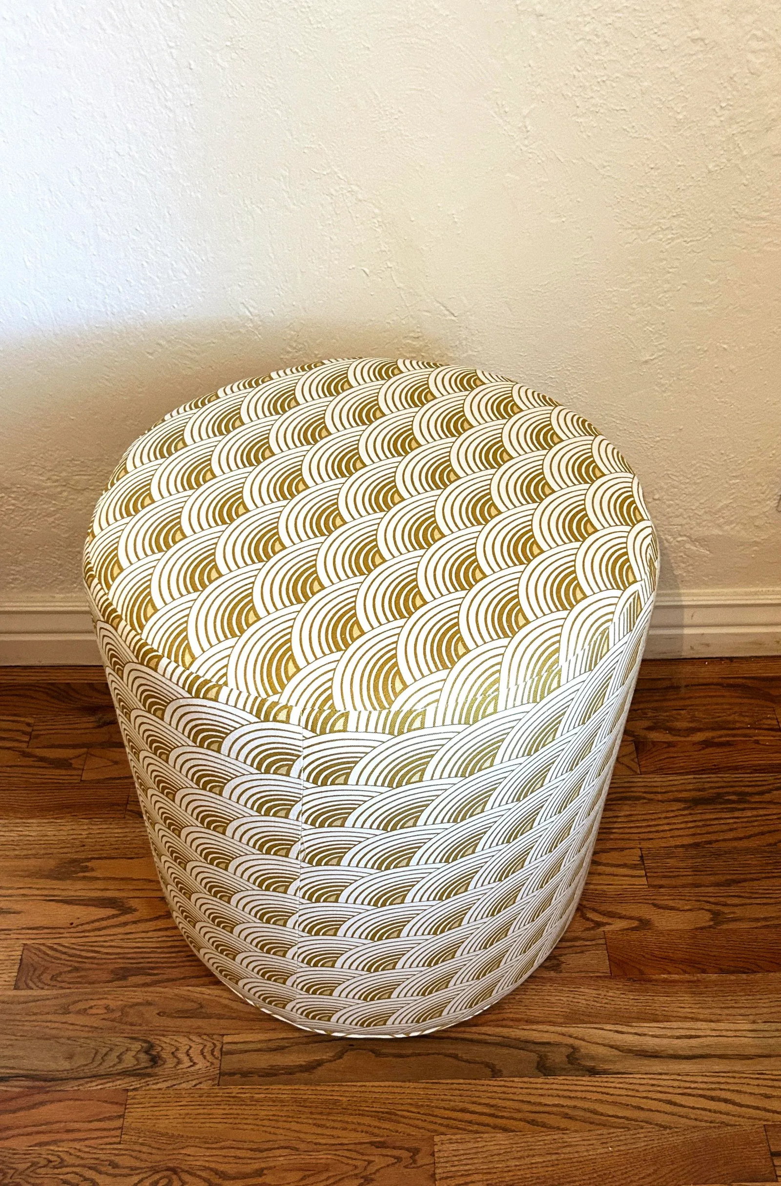 Lee Industries "Eclipse Sun" Custom Upholstered Drum Ottoman - 11