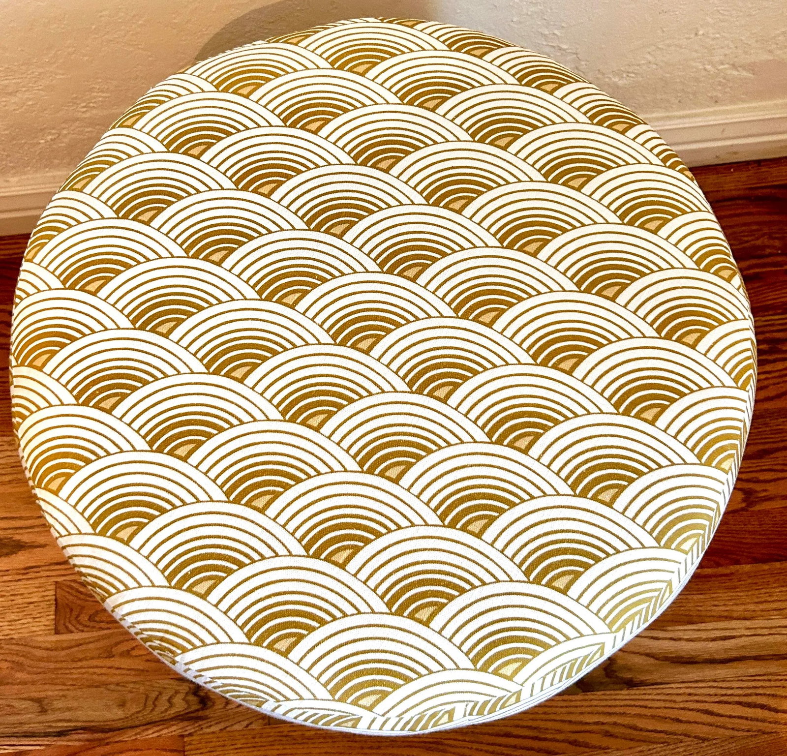Lee Industries "Eclipse Sun" Custom Upholstered Drum Ottoman - 3