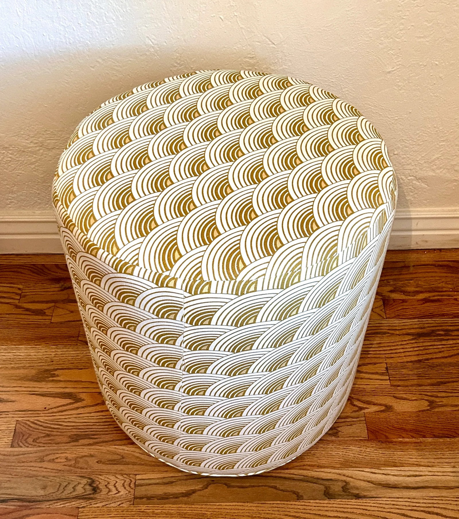 Lee Industries "Eclipse Sun" Custom Upholstered Drum Ottoman - 5