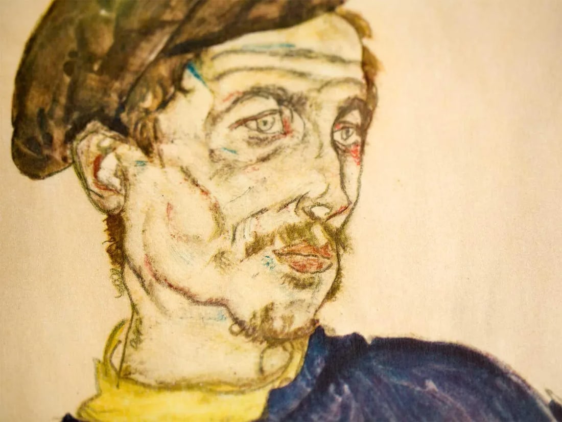 Egon Schiele "Russian Prisoner of War" Lithograph - 3