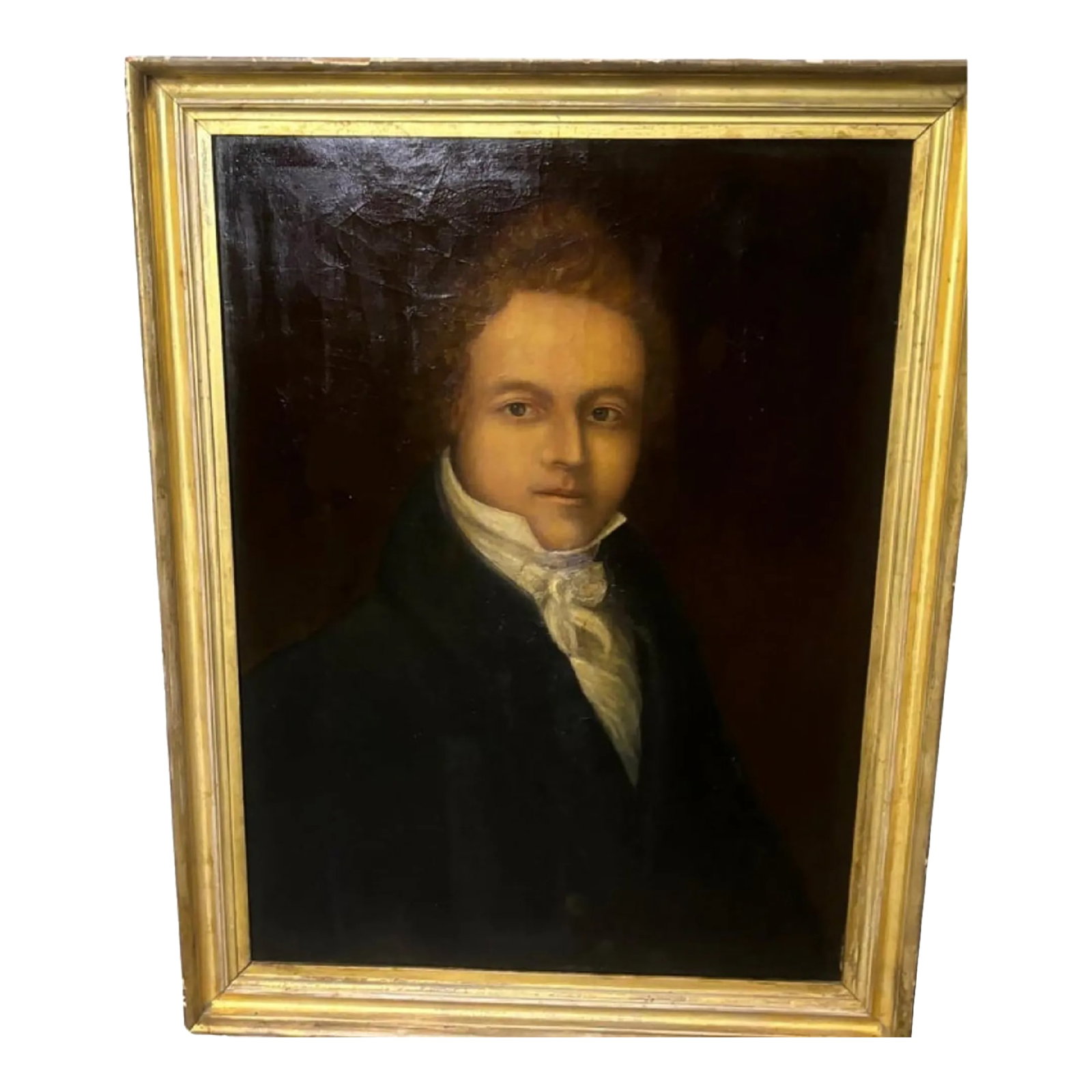 19th Century Portrait of a Gentleman: 19th Century portrait of a gentleman in a black coat. Presented in a period frame. Condition: Alterations: Original Condition Unaltered Imperfections: Some Imperfections Condition Notes: Excellent