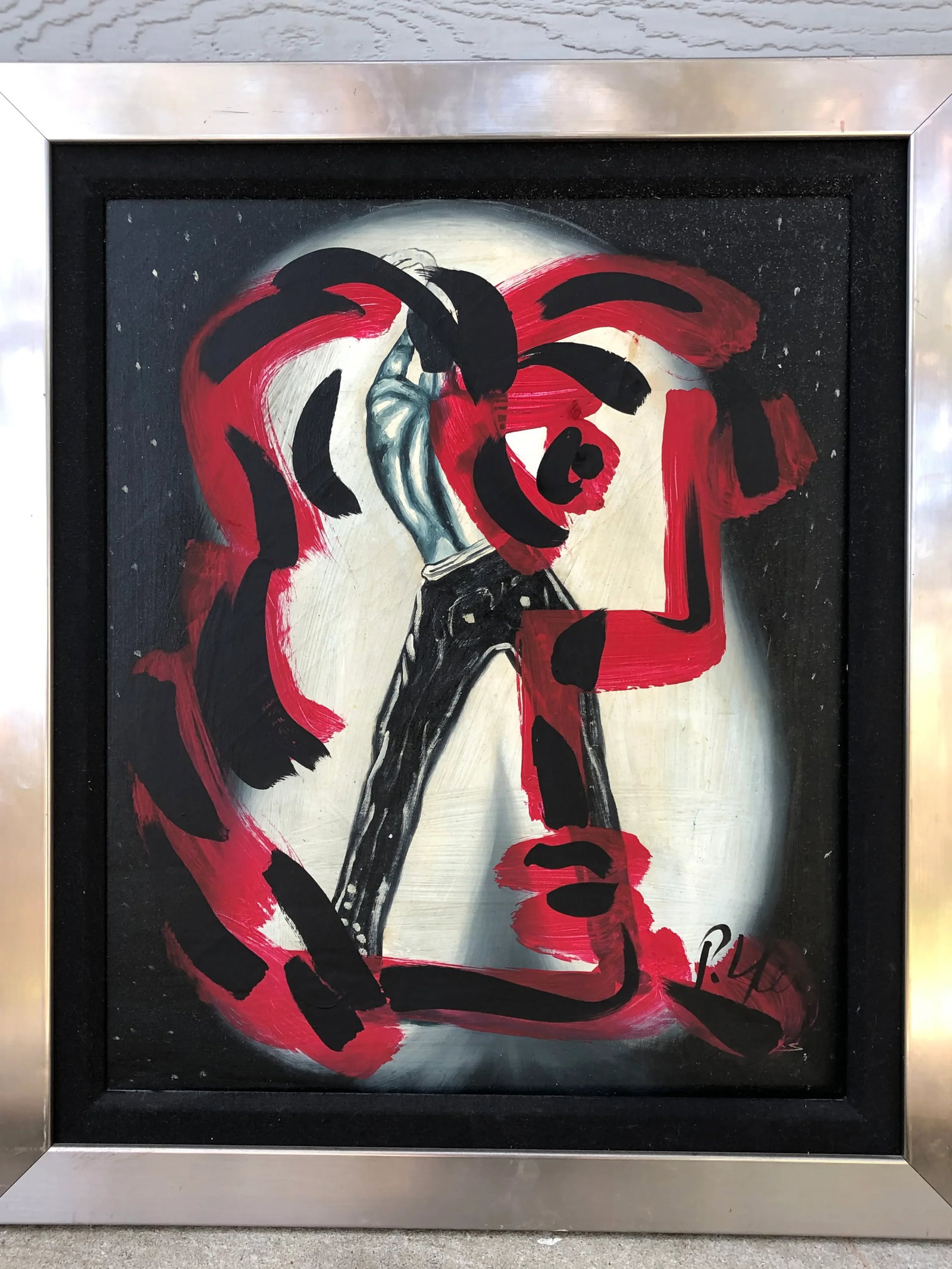 Abstract Peter Robert Keil 'Homage to Freddy Mercury' Oil Painting on Canvas - 12