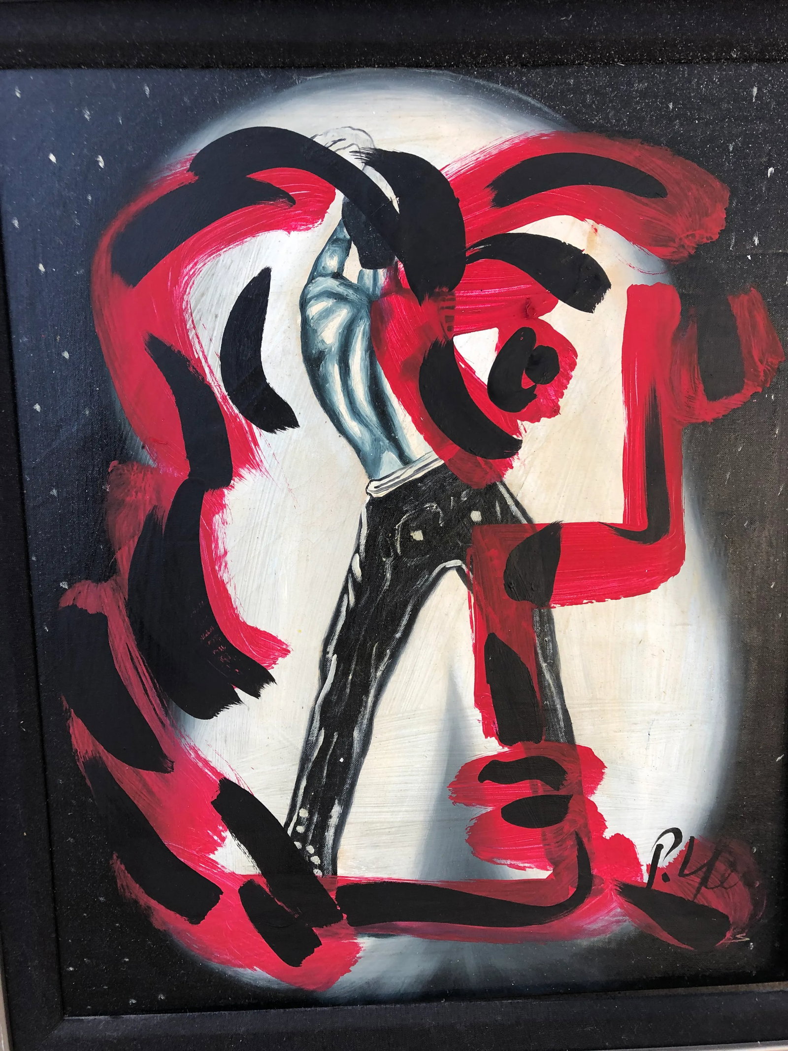 Abstract Peter Robert Keil 'Homage to Freddy Mercury' Oil Painting on Canvas - 3