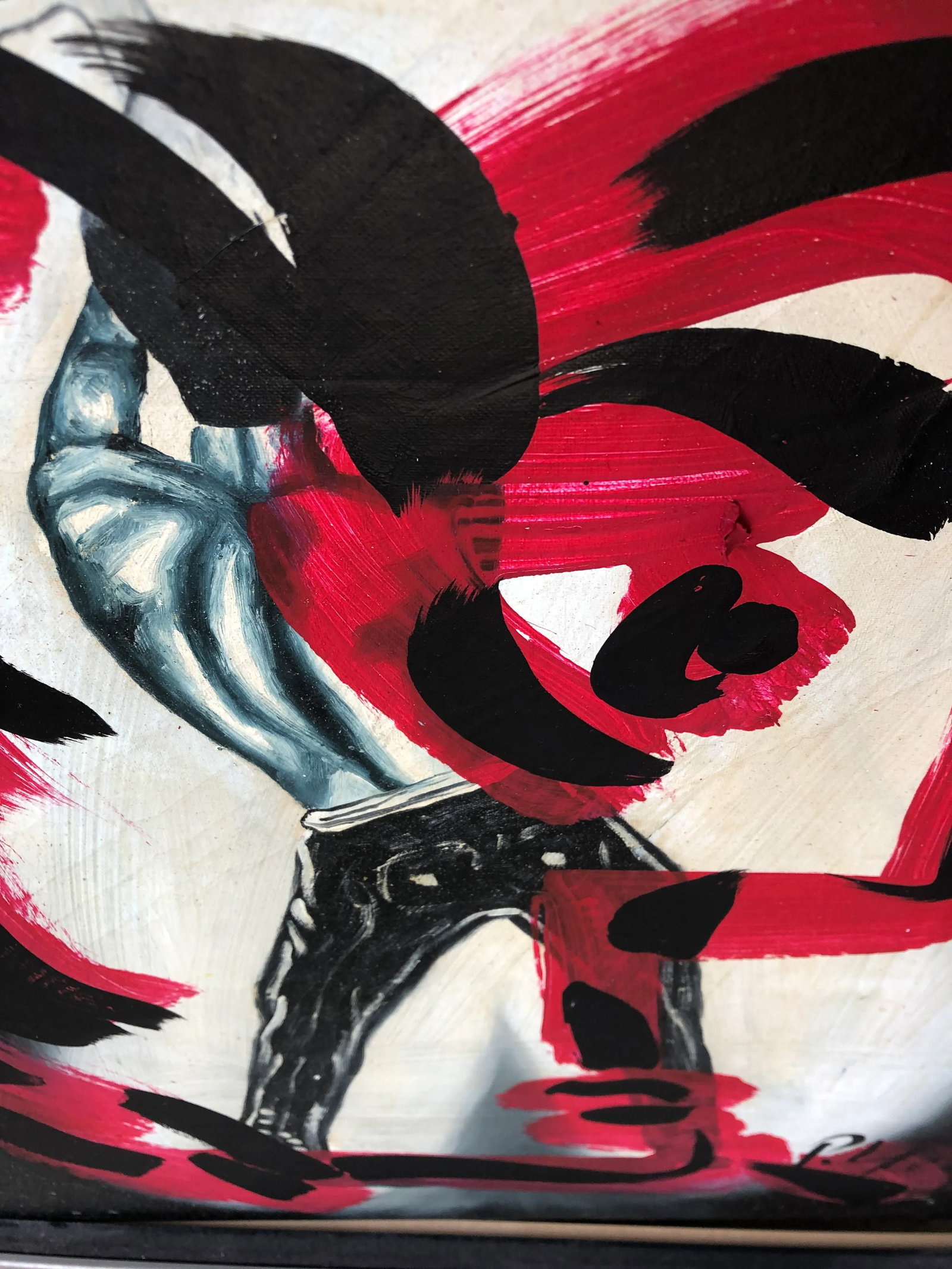 Abstract Peter Robert Keil 'Homage to Freddy Mercury' Oil Painting on Canvas - 9