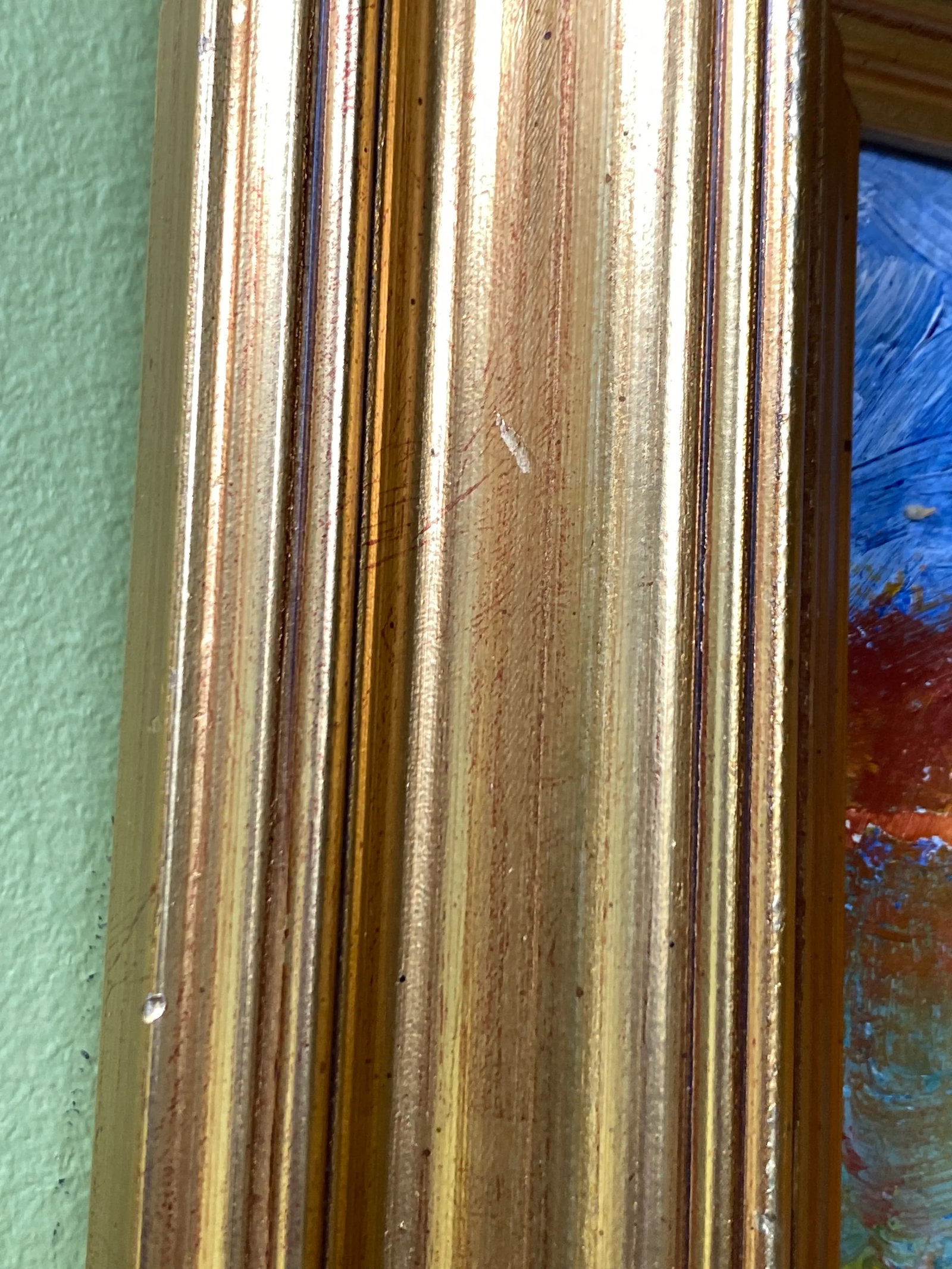1990s Tuscany Italian Signed Landscape Oil Painting With Gold Frame - Unverified Artist Story - 4