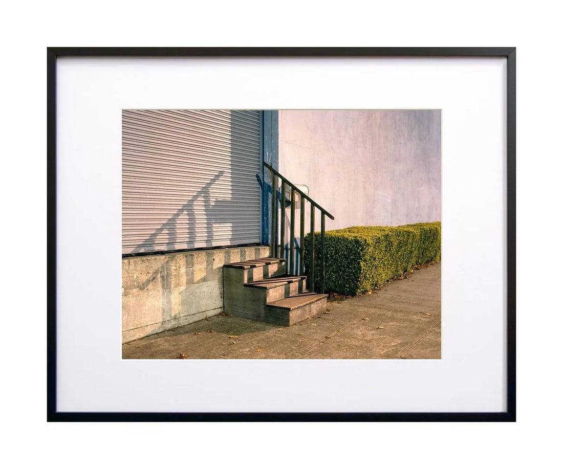 Contemporary Night Photograph "Steps and Hedge" by John Vias - 2