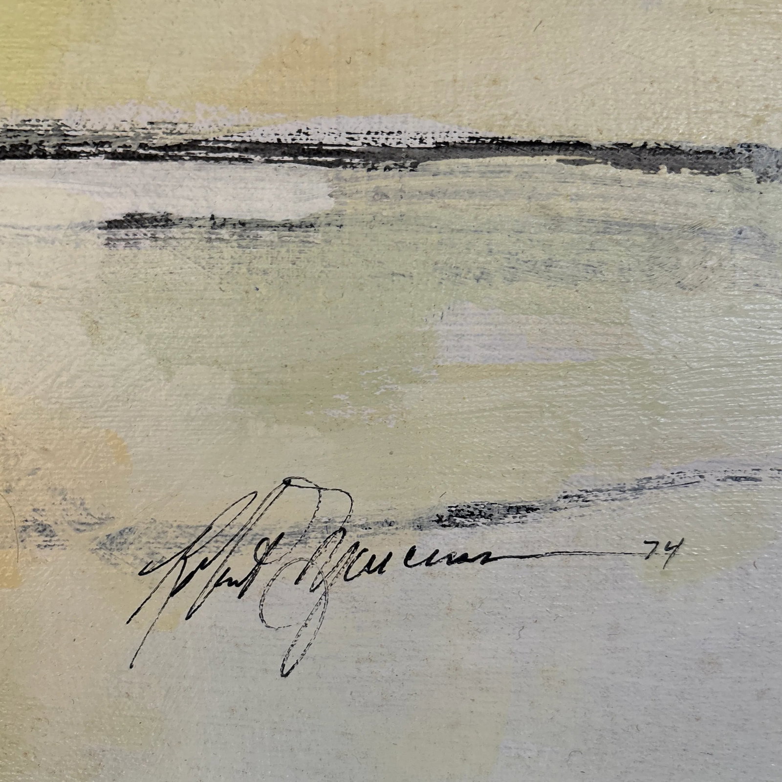 Mid-Century Modern Abstract Painting Signed by the Artist - 9