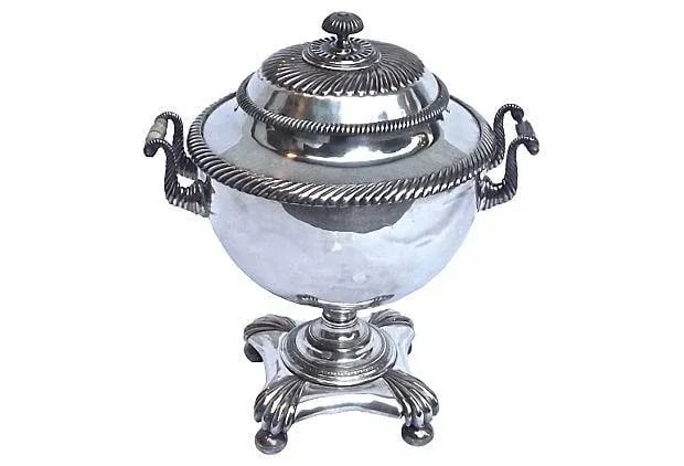 Antique Silver-Plated Coffee Samovar - 3