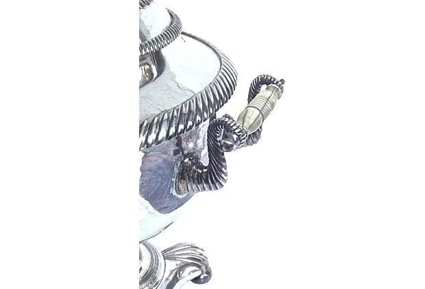 Antique Silver-Plated Coffee Samovar - 6