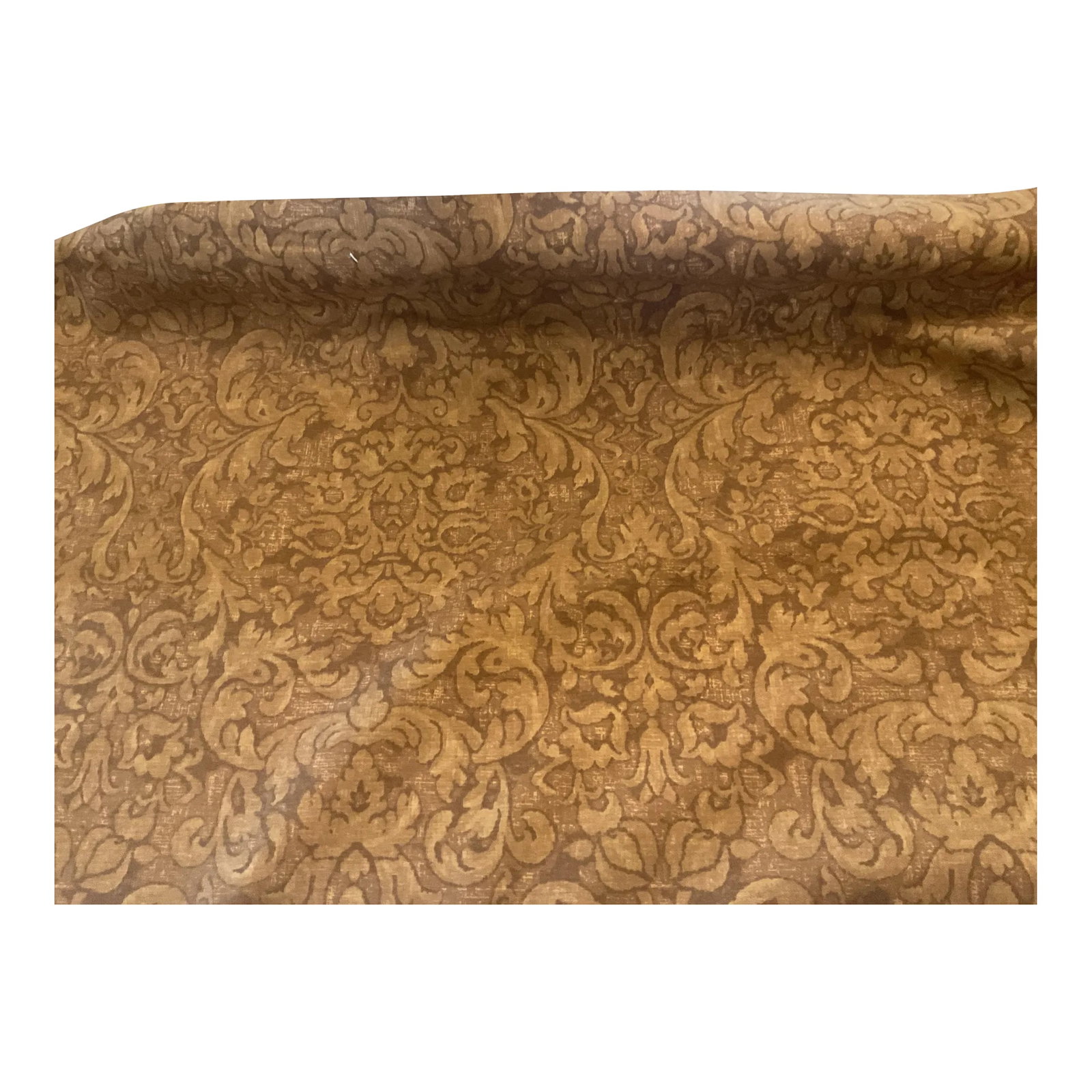 Ralph Lauren Evanston Damask Fabric 16 Yard Bolt: Lauren Ralph Lauren Evanston Damask Fabric 16 yard bolt . Color Oak made in the USA 100% cotton print with soil and stain resistant finish. Horizontal repeat is 13.5 inches, vertical repeat 16 inches