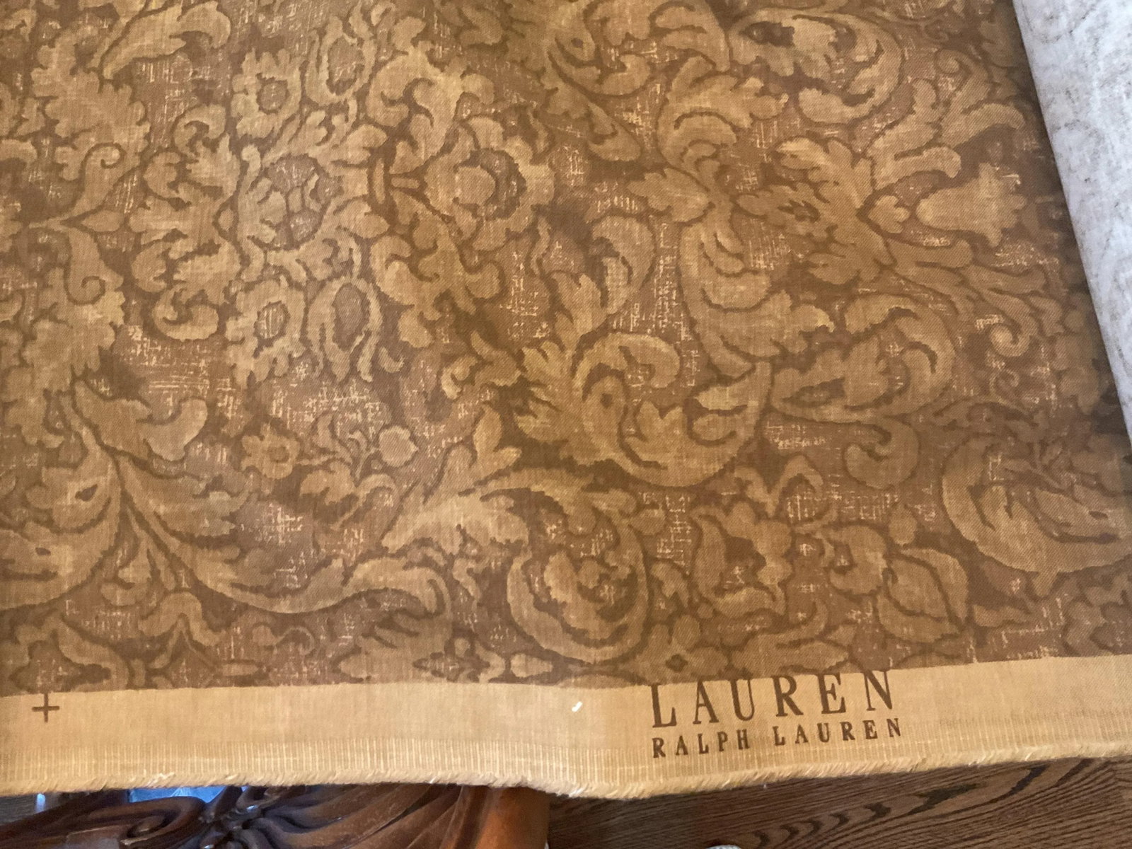 Ralph Lauren Evanston Damask Fabric 16 Yard Bolt - 2