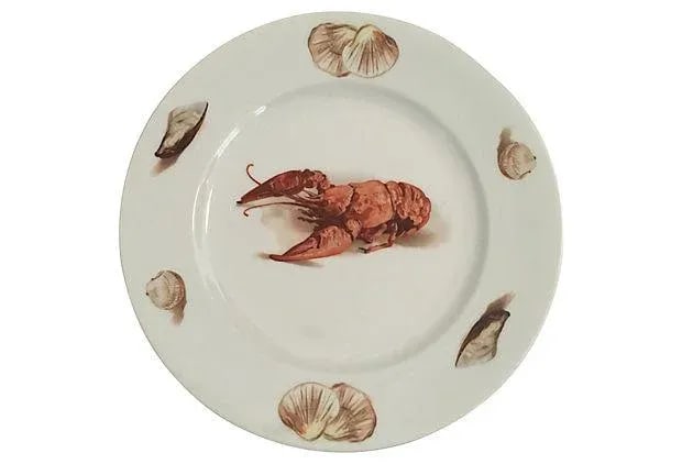 JKW Porcelain Western Germany Lobster Plates - Set of 10 - 2