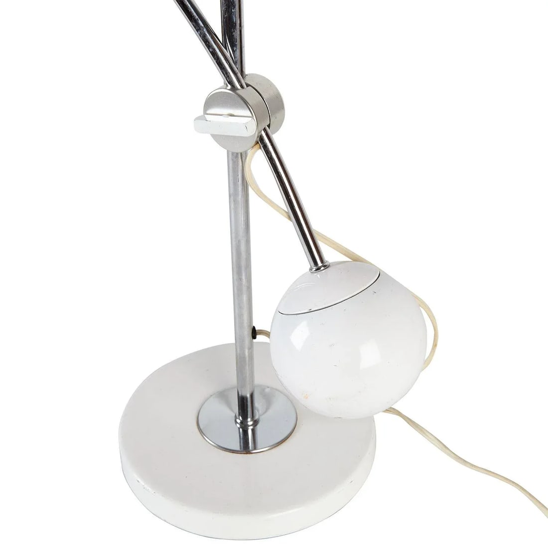 Large 1970s White Arc Counterbalance Desk Lamp | Sonneman - 2