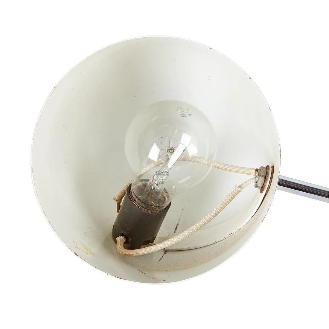 Large 1970s White Arc Counterbalance Desk Lamp | Sonneman - 9
