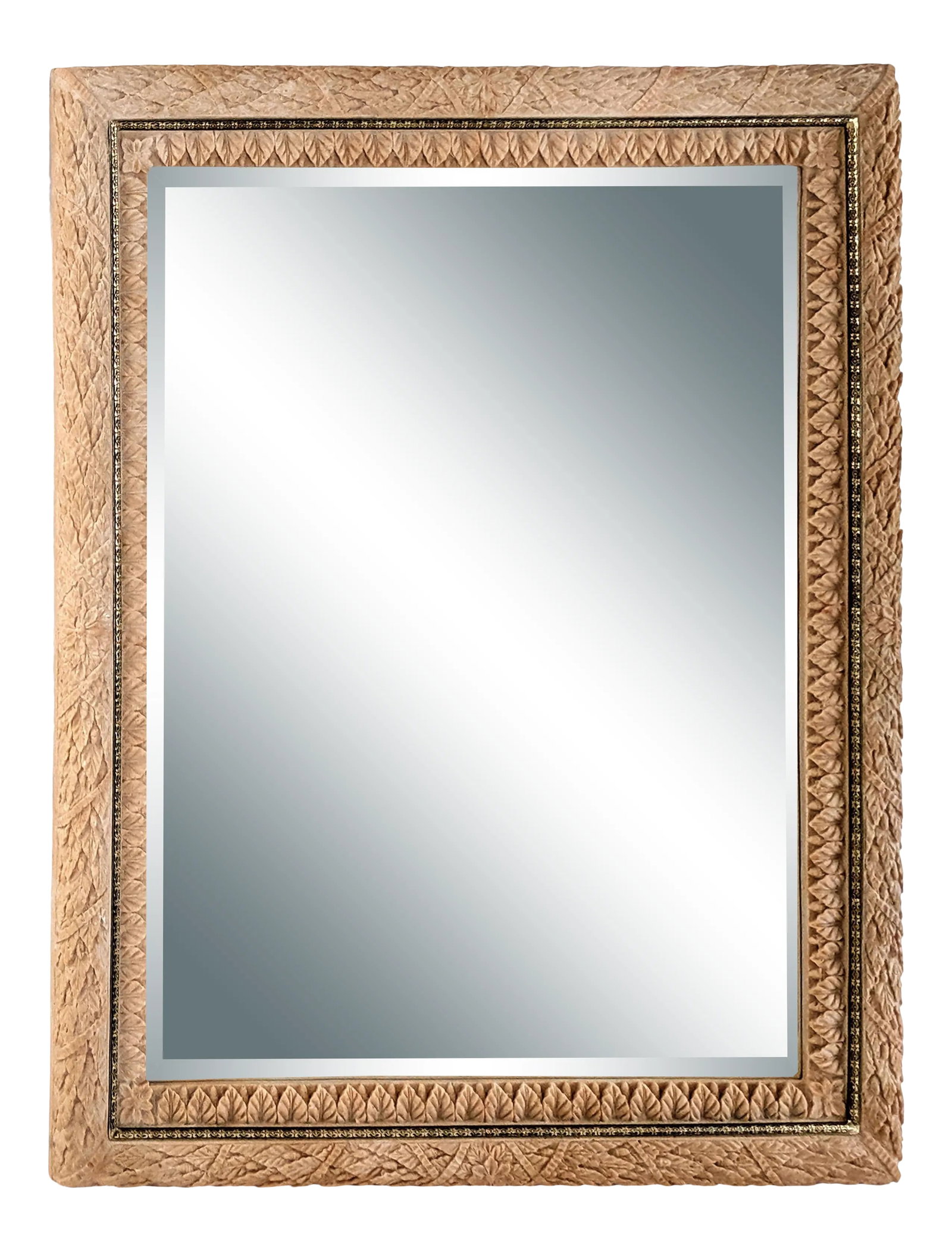 1970s Spainish Vidal Grau Faux Bois Mirror