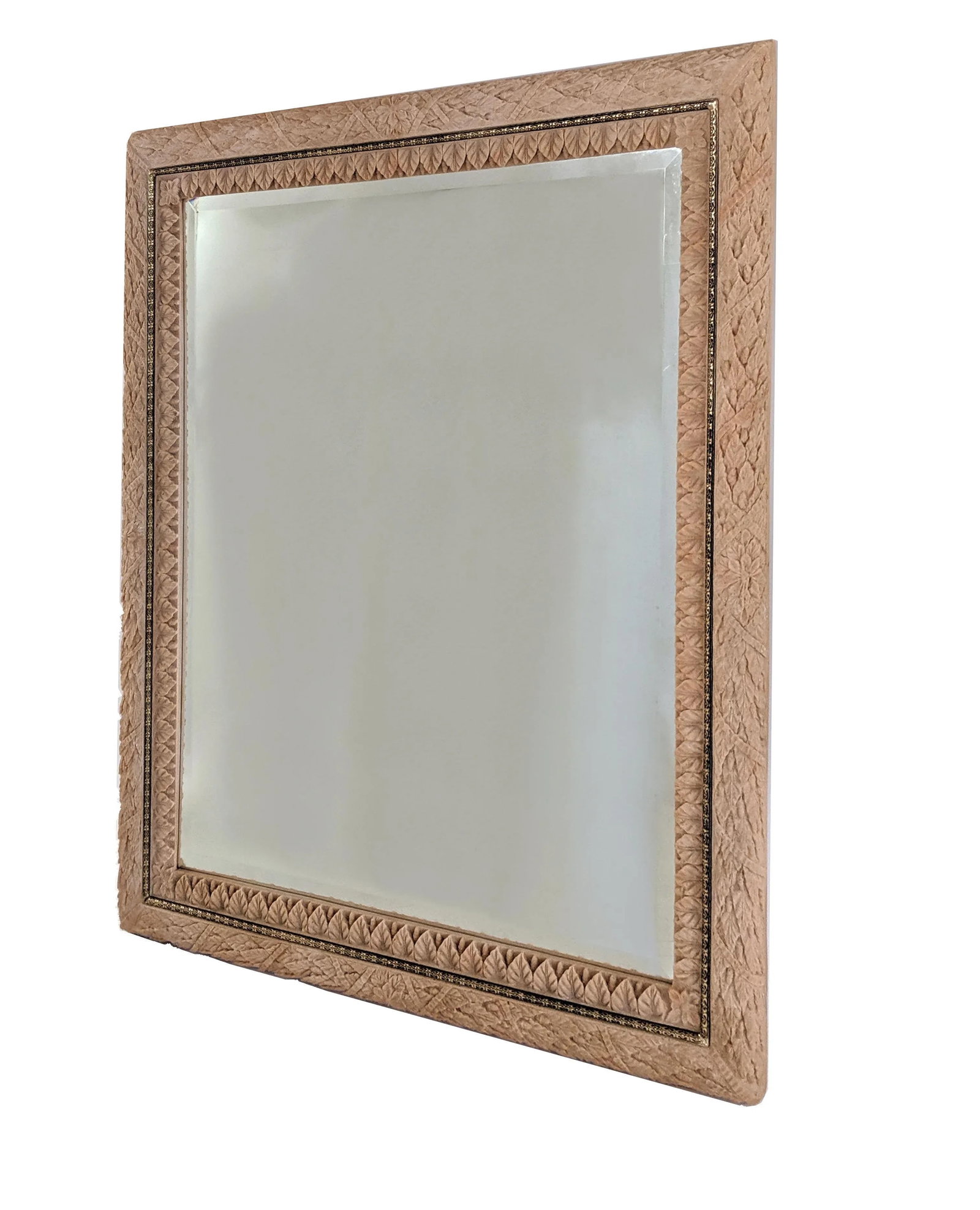 1970s Spainish Vidal Grau Faux Bois Mirror - 2