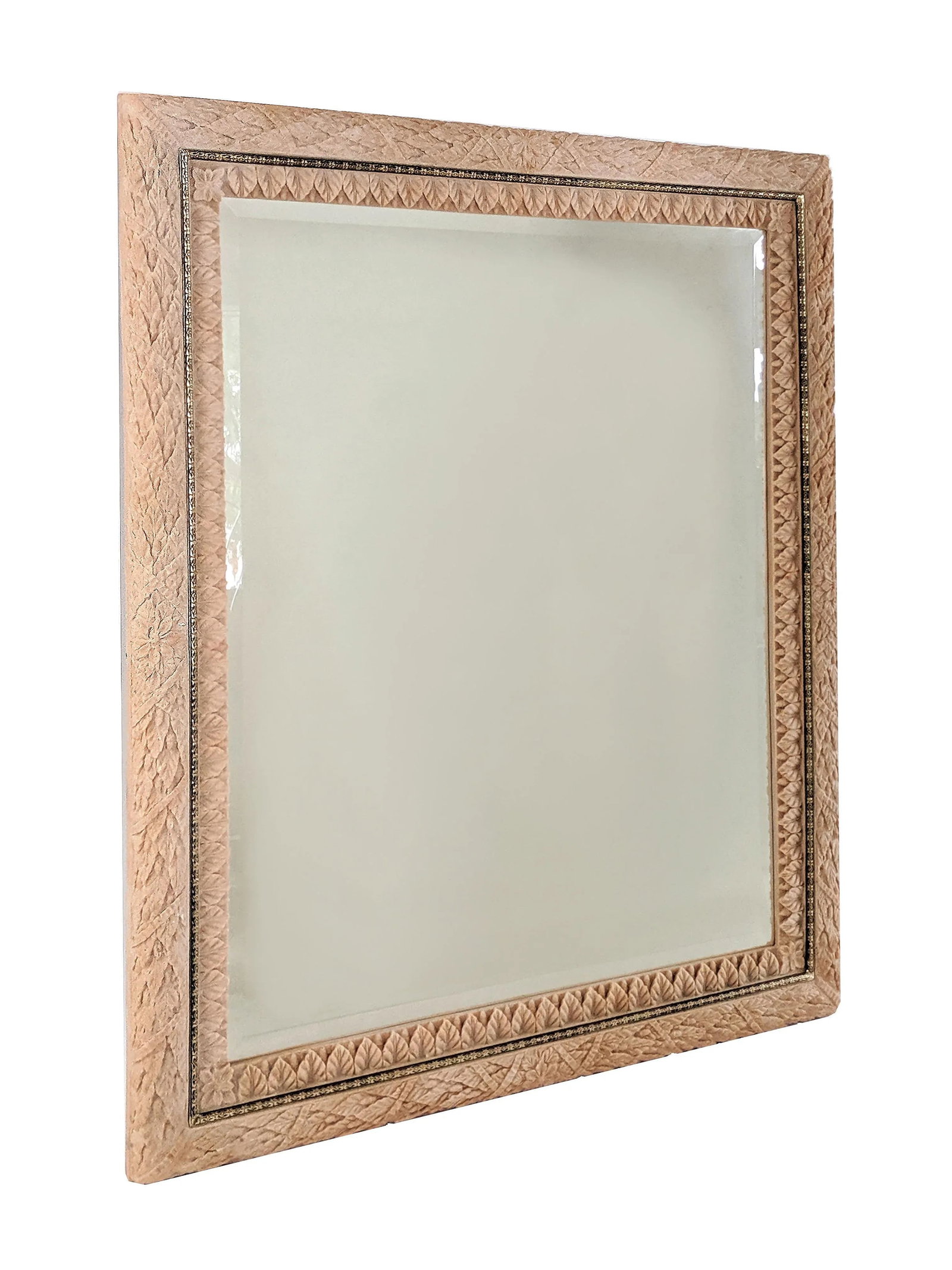 1970s Spainish Vidal Grau Faux Bois Mirror - 3