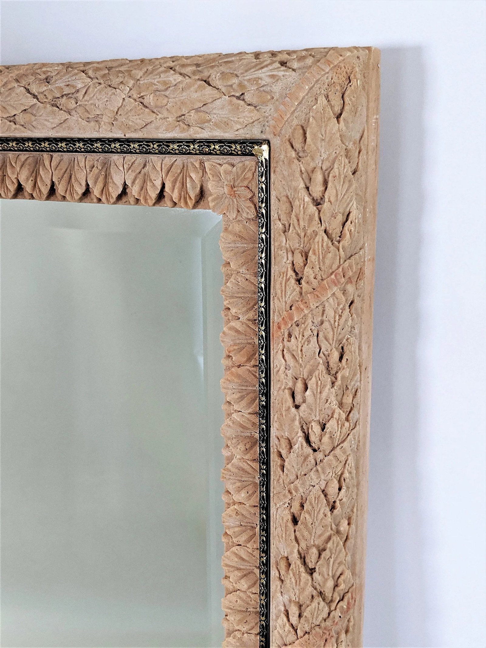 1970s Spainish Vidal Grau Faux Bois Mirror - 7